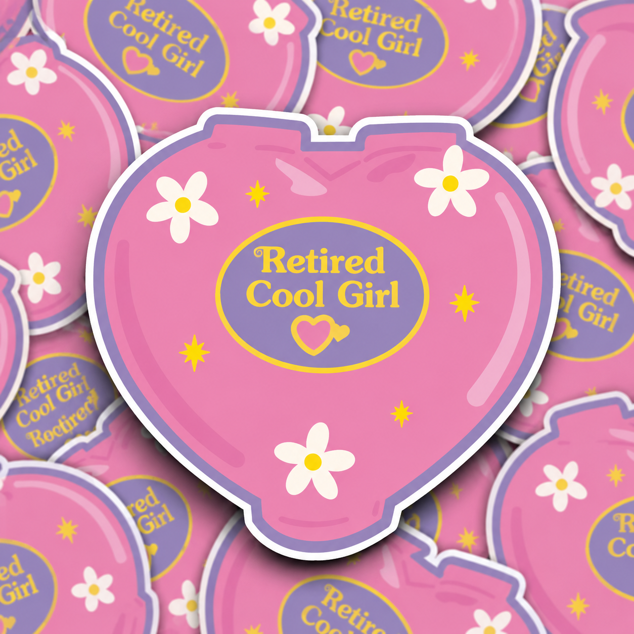 Retired Cool Girl Sticker