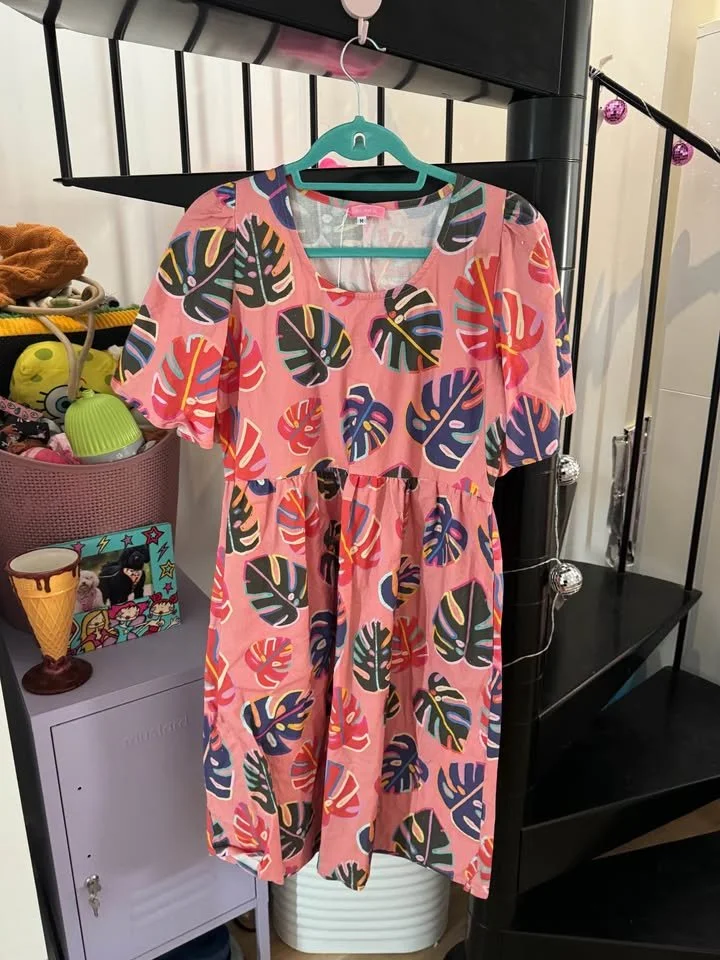 Monstera Dress Handmade