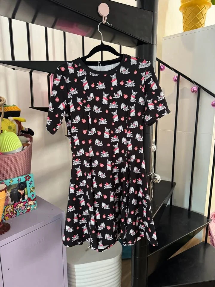Black Milk Clothing Christmas Frenchie Dog Dress