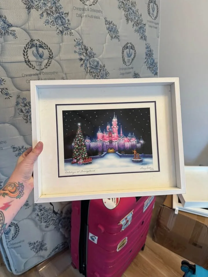 Disneyland Christmas Print in Frame