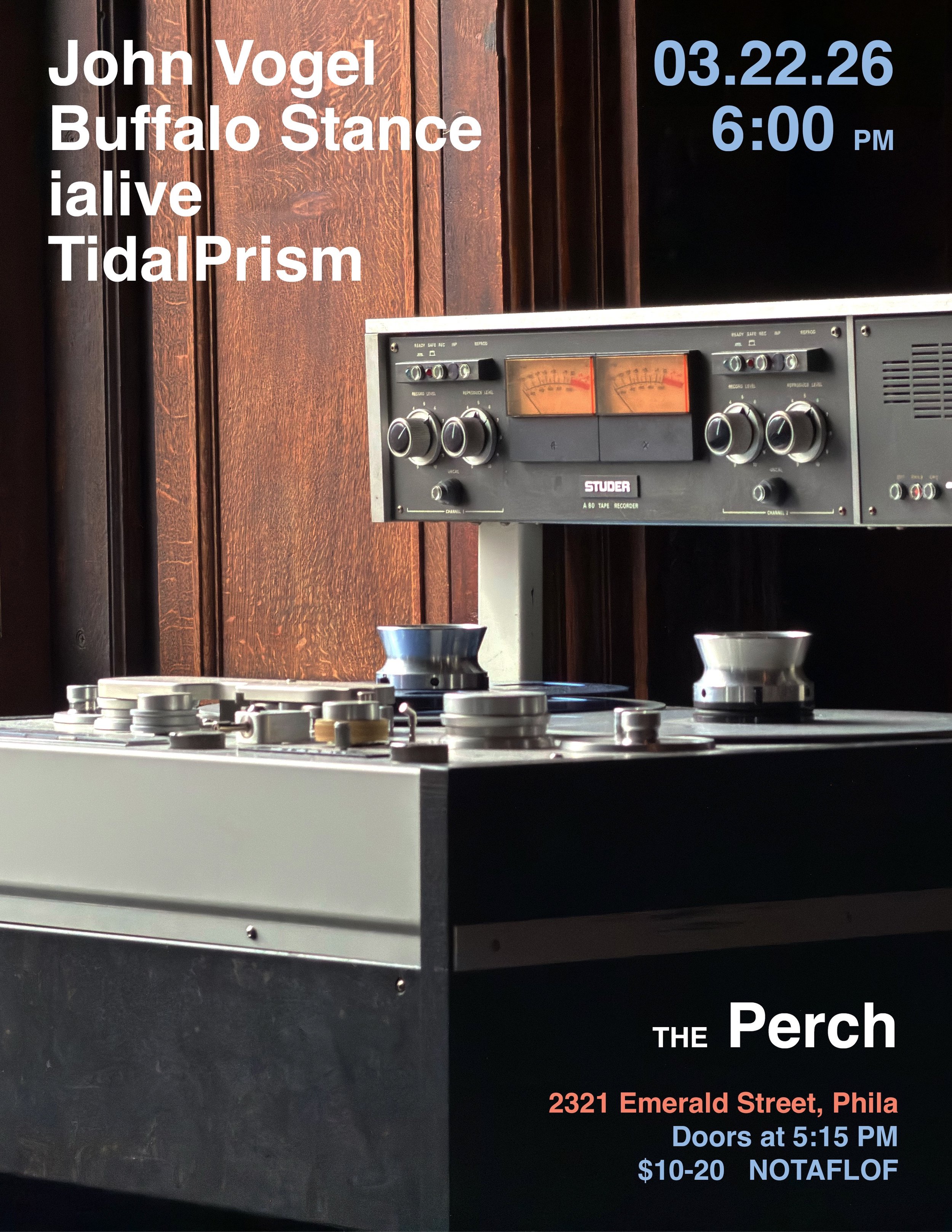 John Vogel - Buffalo Stance - ialive - Tidal Prism