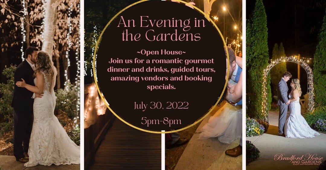 Atl Brides!! Here&rsquo;s your official invitation to our Open House!!

https://www.bradfordhouseandgardens.com/events 

#atlbrides #wedding #atlvenues #gardenwedding #winterwedding #bradfordhouseandgardens