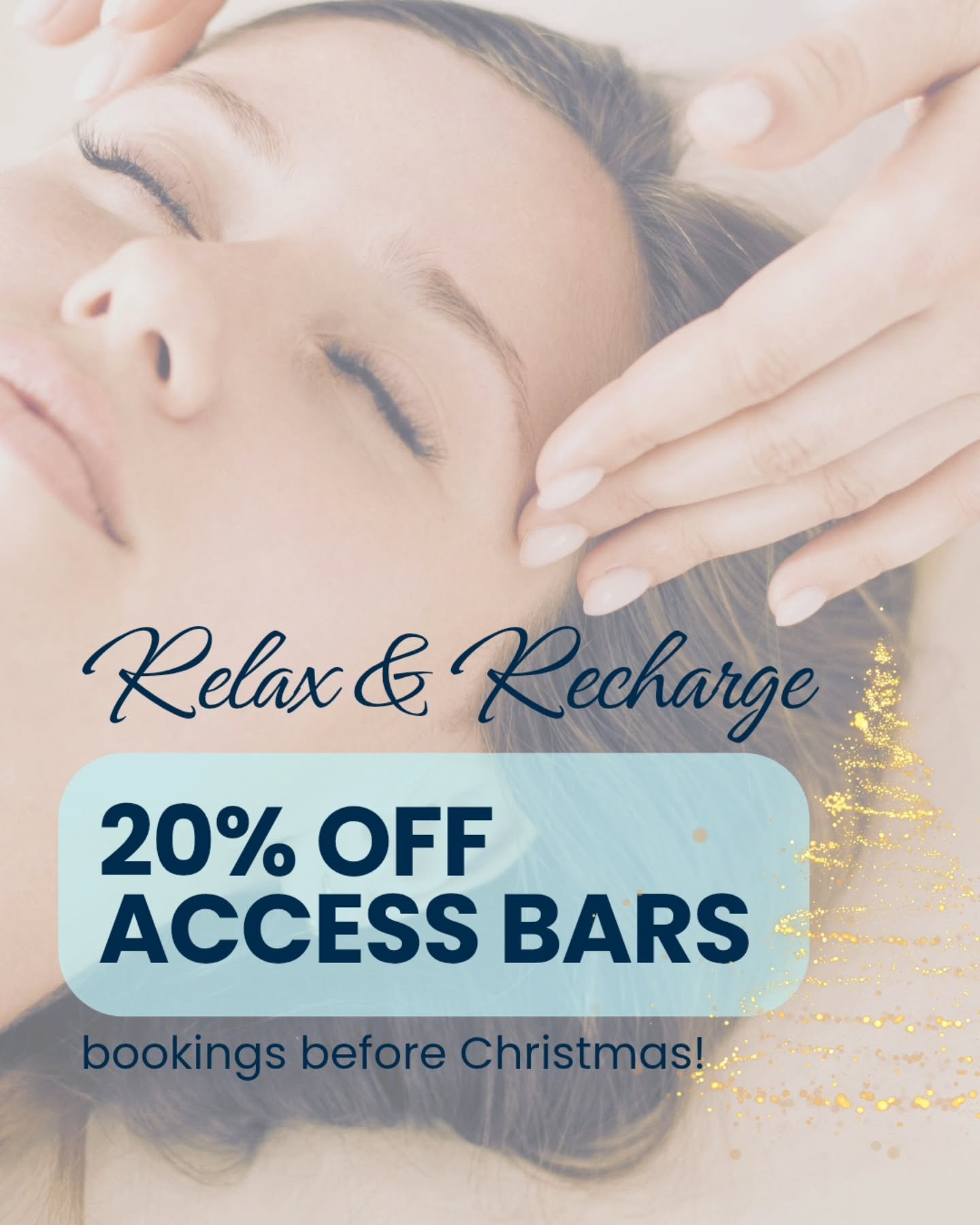 Relax and recharge before Christmas ✨️ with 20% off Access Bars bookings.

Book online via link in bio and enter code BARSBLISS20 

🌟 offer ends 24th Dec 2025

See you in the Blissful Studio soon! 💓