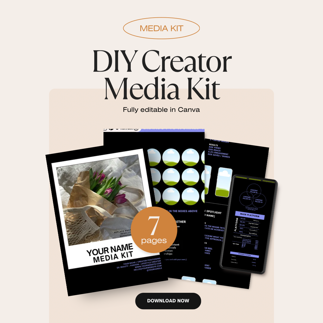 DIY Creator Media Kit Template