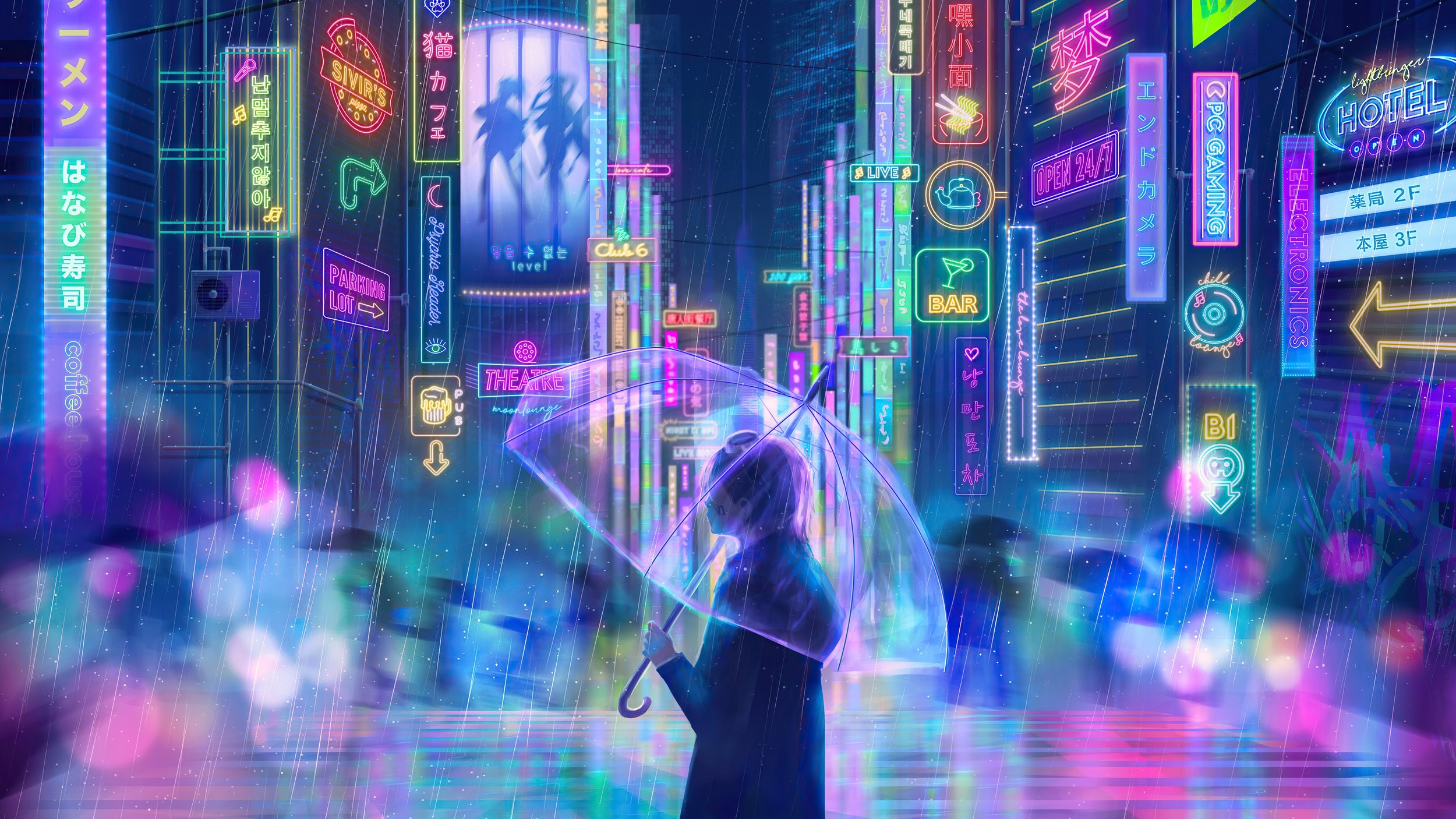 Neon-colored Theme