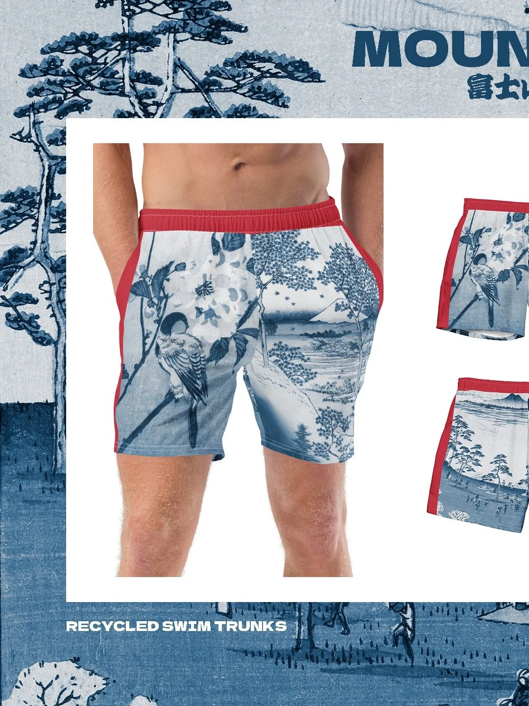 Move fast. Stand tall.

#富士山 #mtfuji #浮世絵&nbsp;#Ukiyoe #swimtrunks