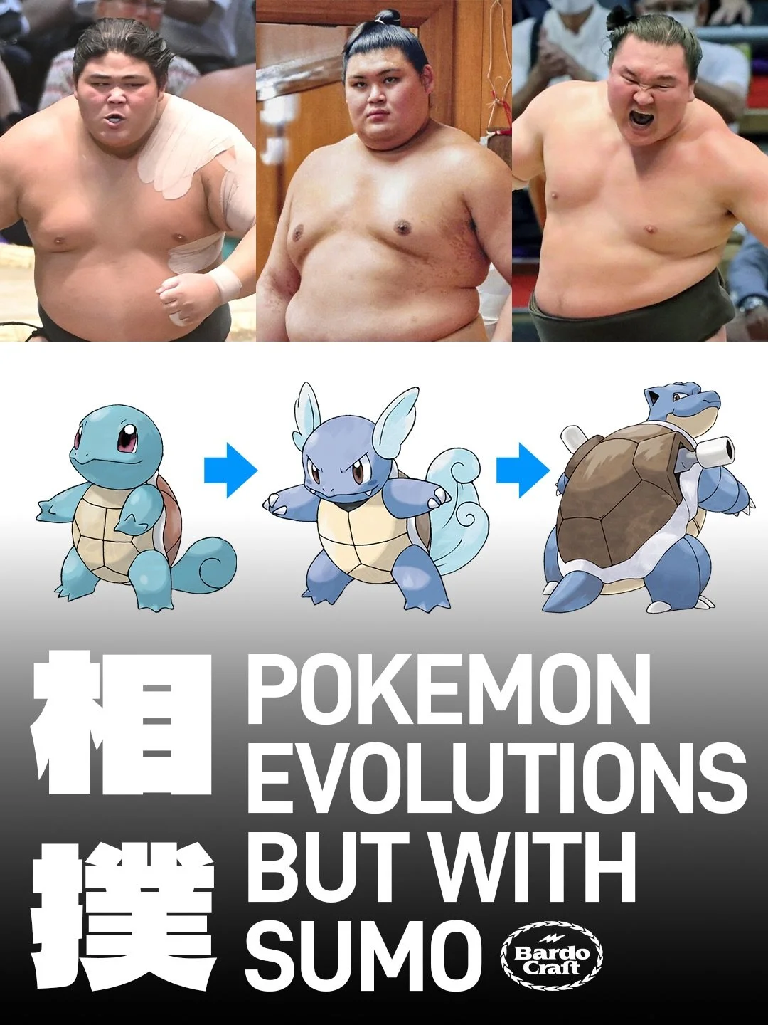 Pokemon evolutions, but with sumo.

#Pokemon #ポケモン #Sumo #大相撲 #bardocraft