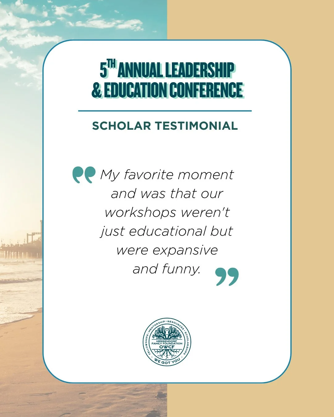 We love hearing that our workshops at the 5th Annual Leadership &amp; Education Conference not only left our scholars with meaningful knowledge and skills to support their growth, but that they also had fun along the way 💙⁠
⁠
#HFF #LEC2026 #WEGOTYOU