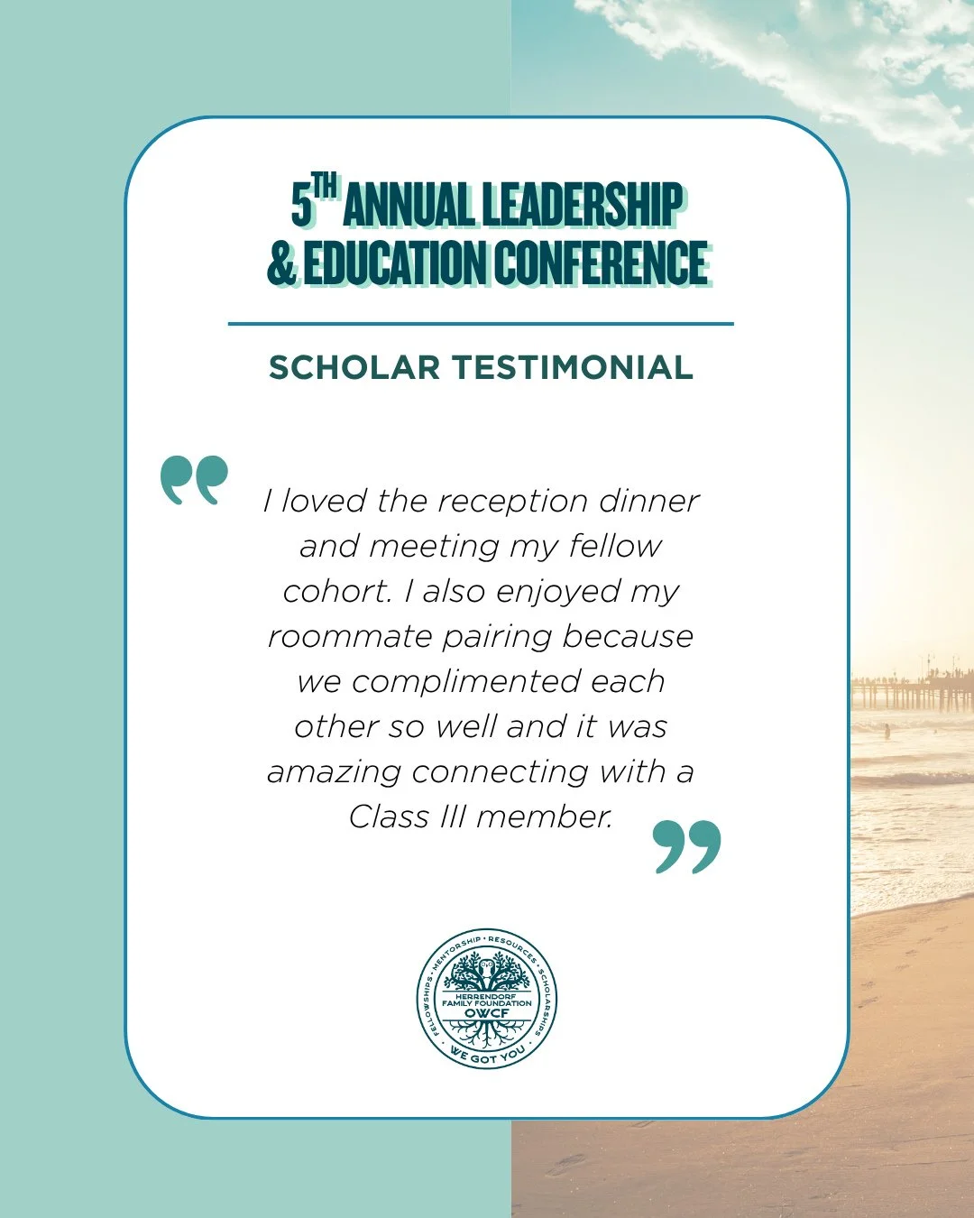 A moment to reflect on from our 5th Annual Leadership &amp; Education Conference, shared through the voice of one of our incredible scholars 💙⁠
⁠
#LEC2026 #HFF #WEGOTYOU