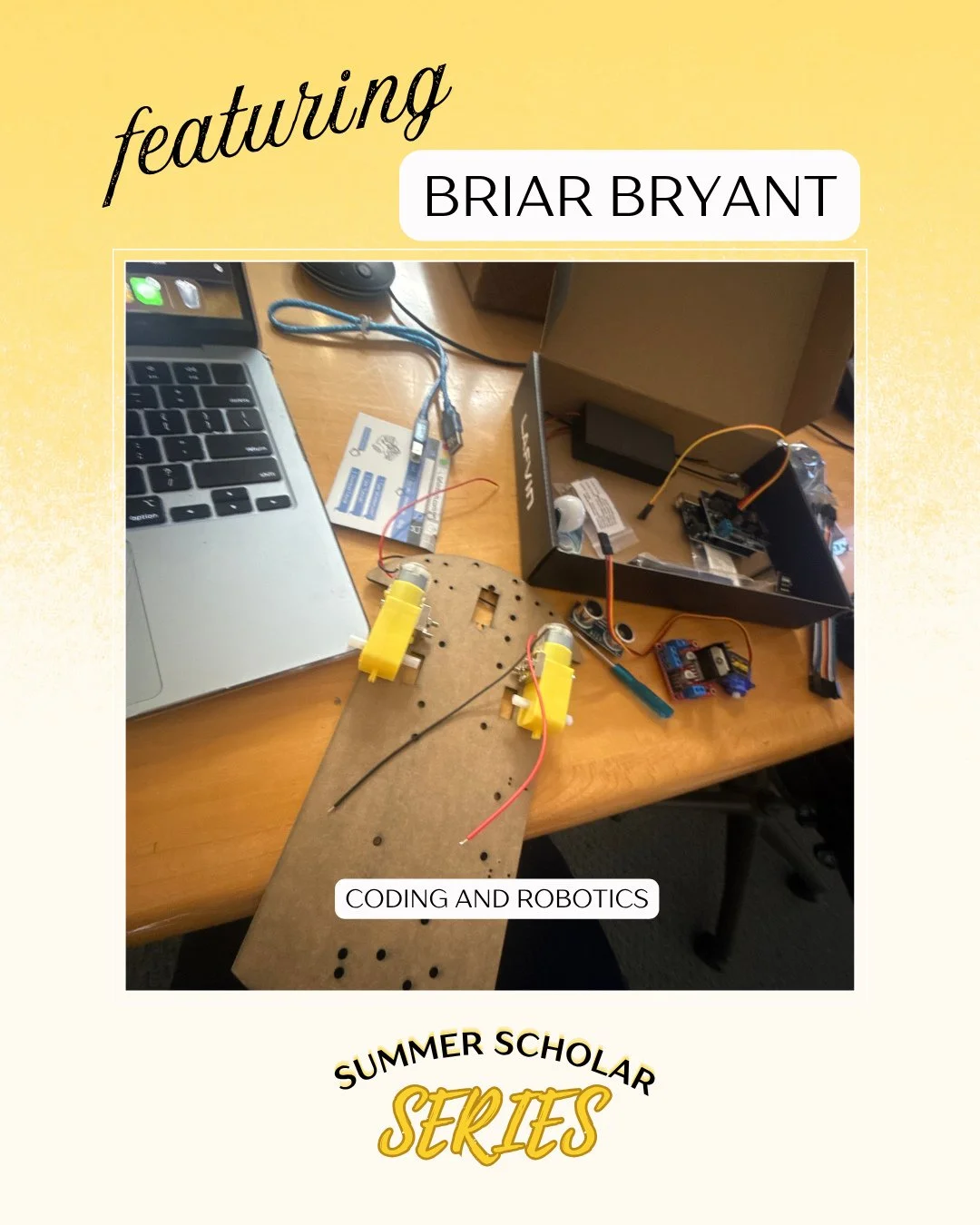 ☀️ Scholar Summer Series ☀️⁠
⁠
Briar Bryant from OWLS Class III is spending the summer as a Site Coordinator with STEAM CODERS, helping inspire the next generation through hands-on STEM learning and technology education.⁠
⁠
📸 The feature photo showc