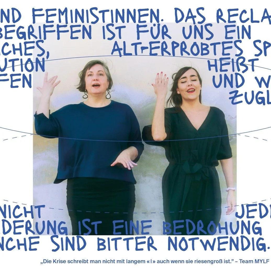 MARCH 13. 2026. 
Team MYLF (Mieze Medusa &amp; Yasmin Hafedh)

Zur Mitte des Frauen*monats M&auml;rz begr&uuml;&szlig;en wir &Ouml;sterreichs bekannteste Spoken-Word-Poetinnen in Hittisau: Mieze Medusa &amp; Yasmin Hafedh. 
@yasmoone @mieze_medusa

G