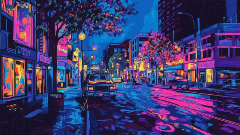 vibrant-pixel-art-city-street-night-neon-lights-rain-365532189.webp