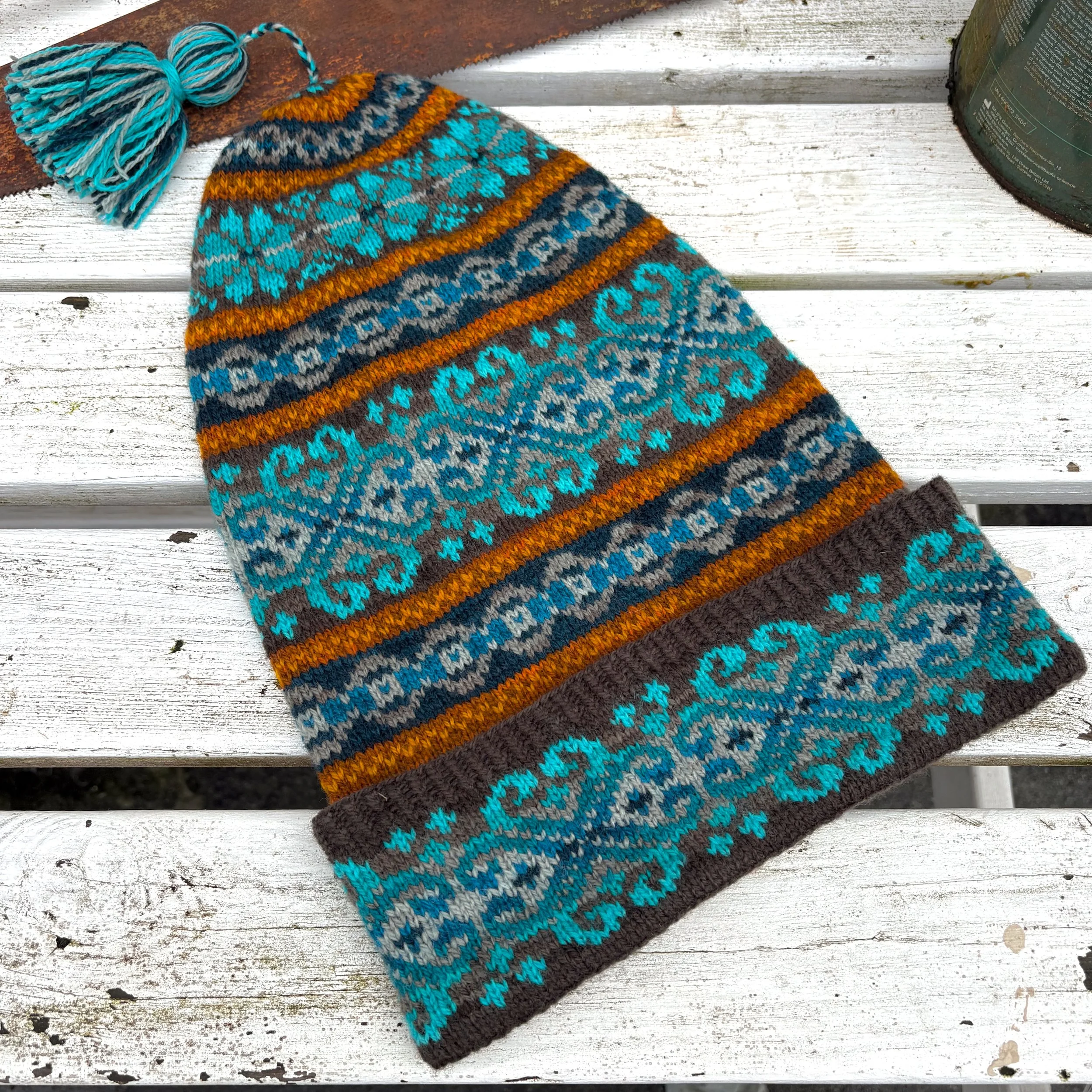 'The Bohemian Hat' - PDF Knitting Pattern for Fingering/4-Ply Yarn (Copy)