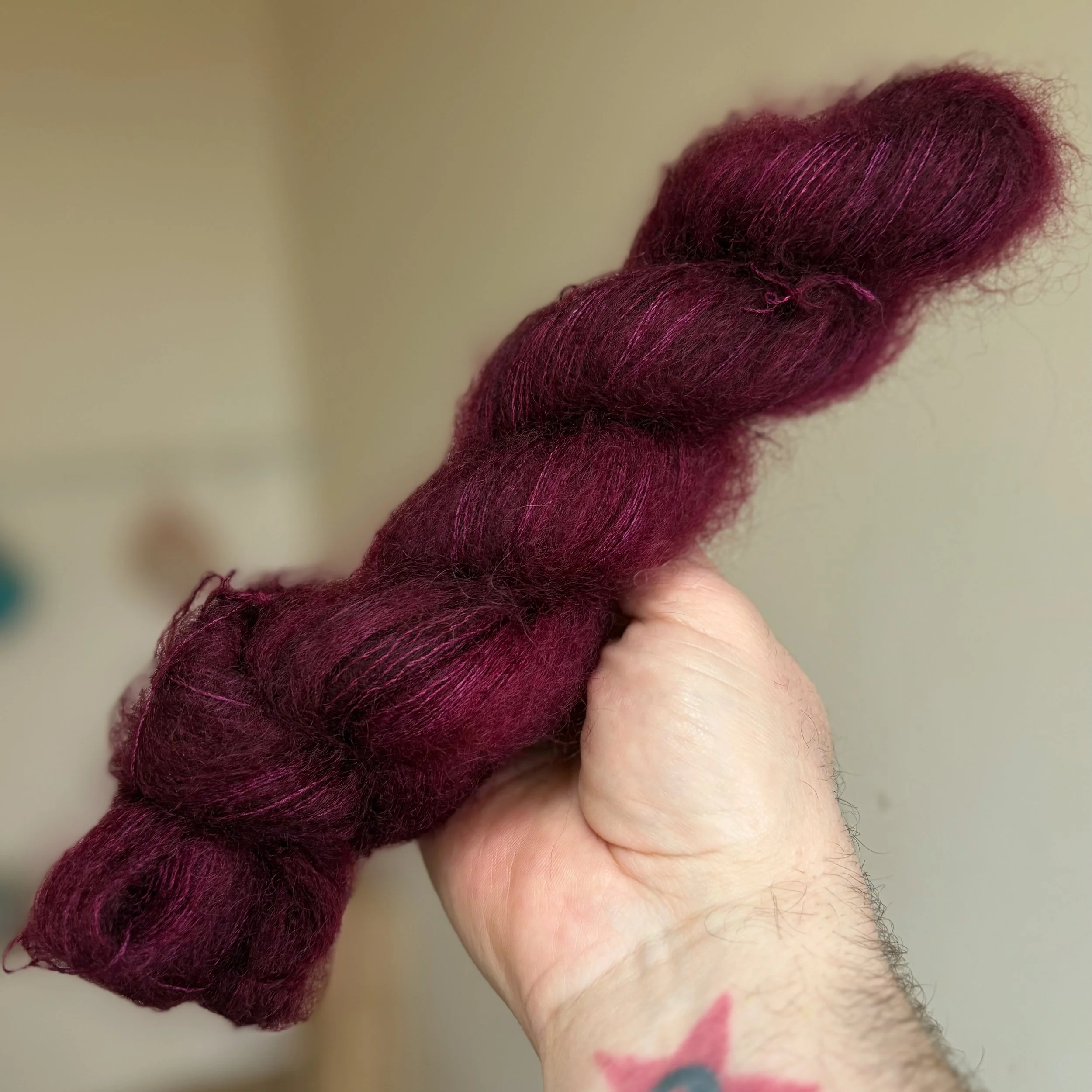 'Black Cherry' (Mohair/Silk Lace)