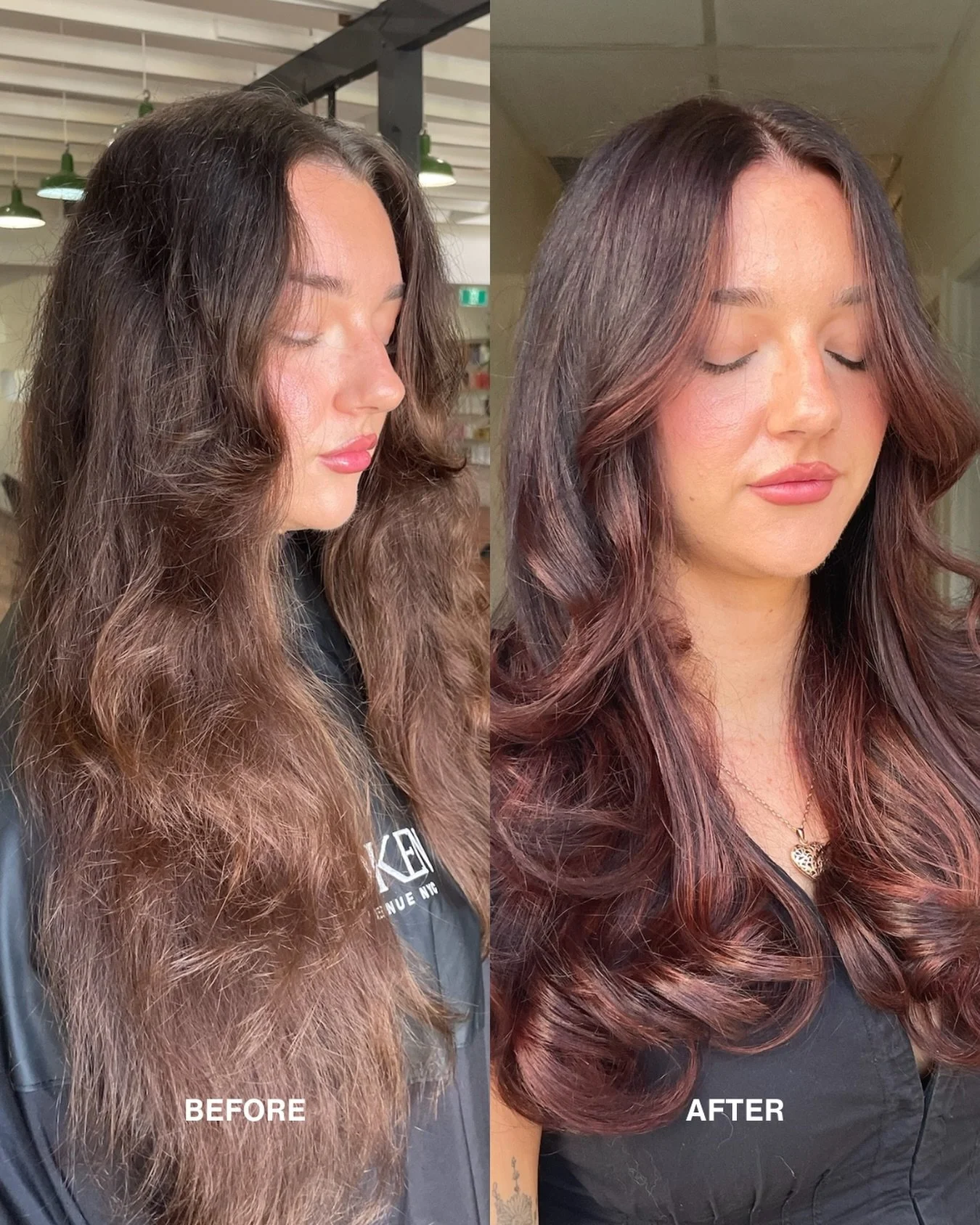 👈🏼&nbsp;Before
After 👉🏼

Something so eye catching about deep cherry tones in winter 🍒

Colour, cut &amp; styling by @harrison_maverickhair 

#maverickhairsalon #awardwinningsalon #cherryhair #hairtransformation #beforeandafter