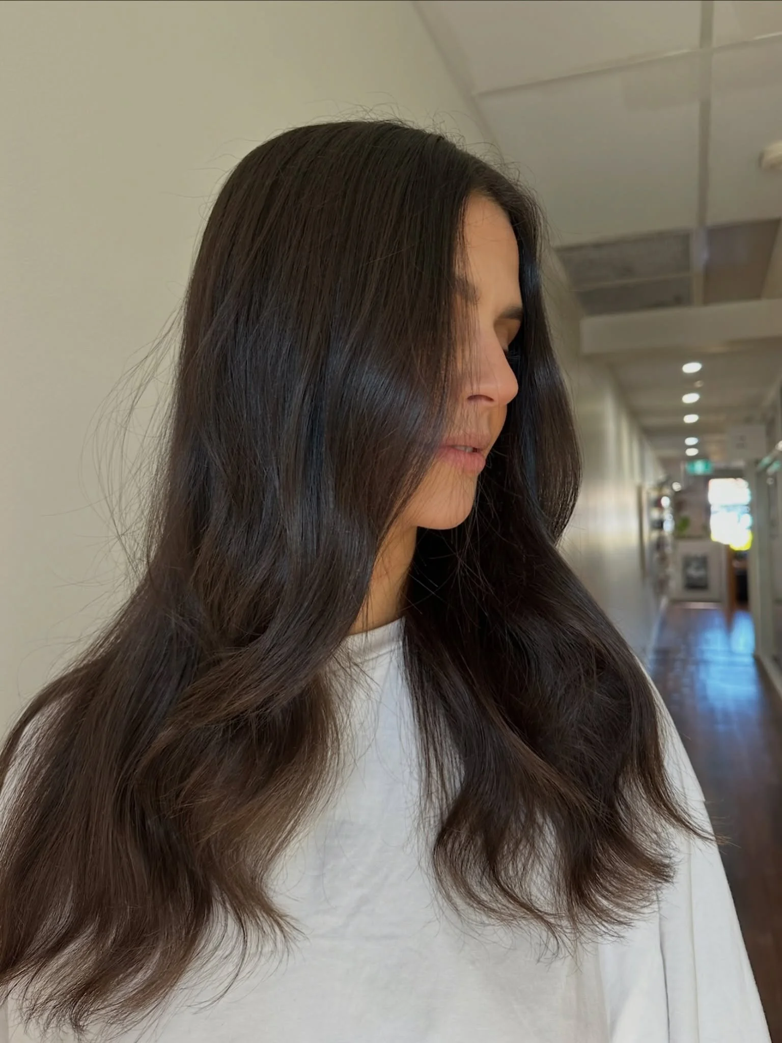 The brief: Glossy + dimensional and espresso brunette ✨🤎

Who wants the formula? 

#maverickhairsalon #awardwinningsalon #naturalhaircolour #richbrunette