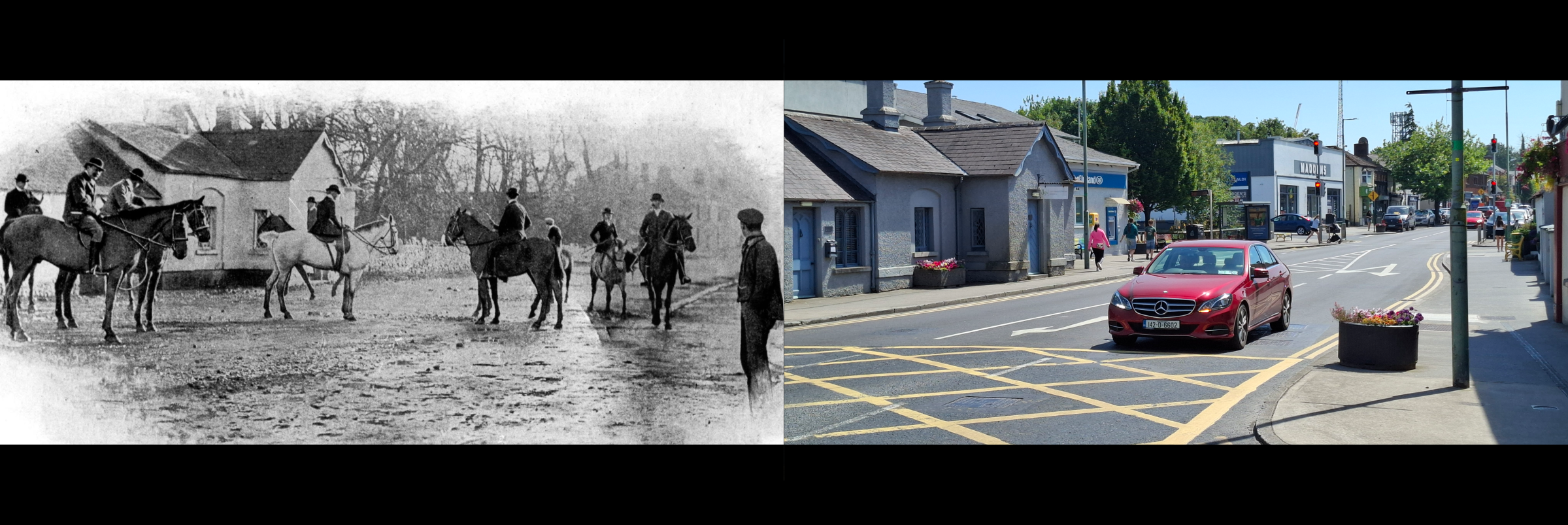 Main St with the Toll House (now Liam Keane & Partners Solicitors). 
1898. 
Photographer unknown