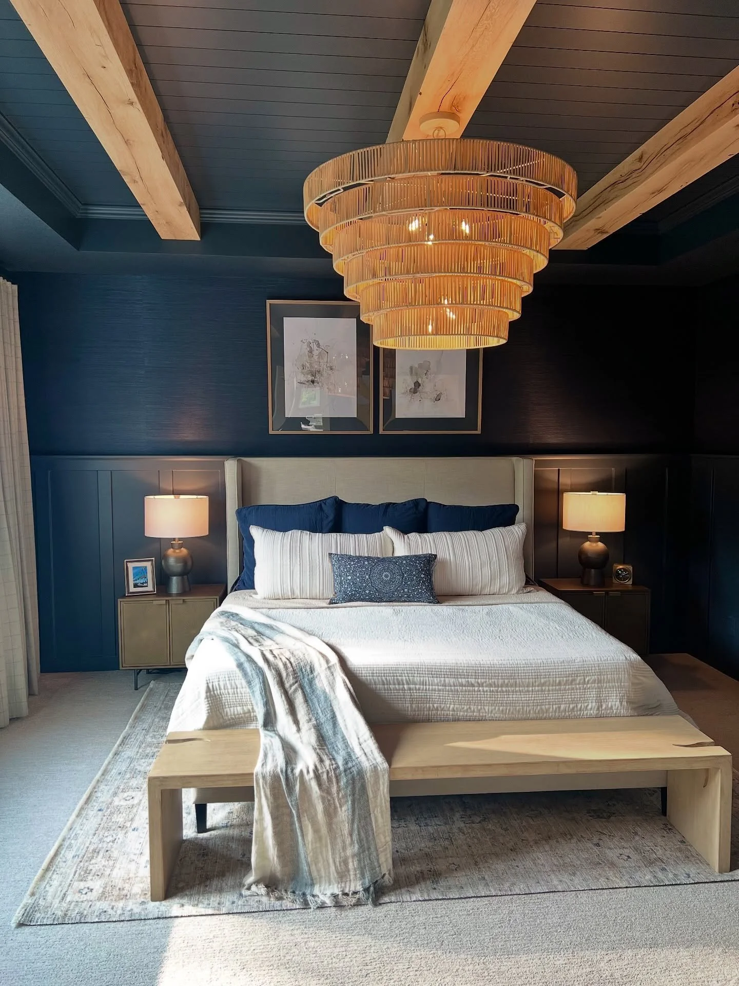 This project for @brandon.stamp was one of my favorites to date. Brandon chose to work with @missythreeboys of @studio_m_interiors She is a tremendously talented designer who came up with the vision (the next pic shows her final rendering). I install