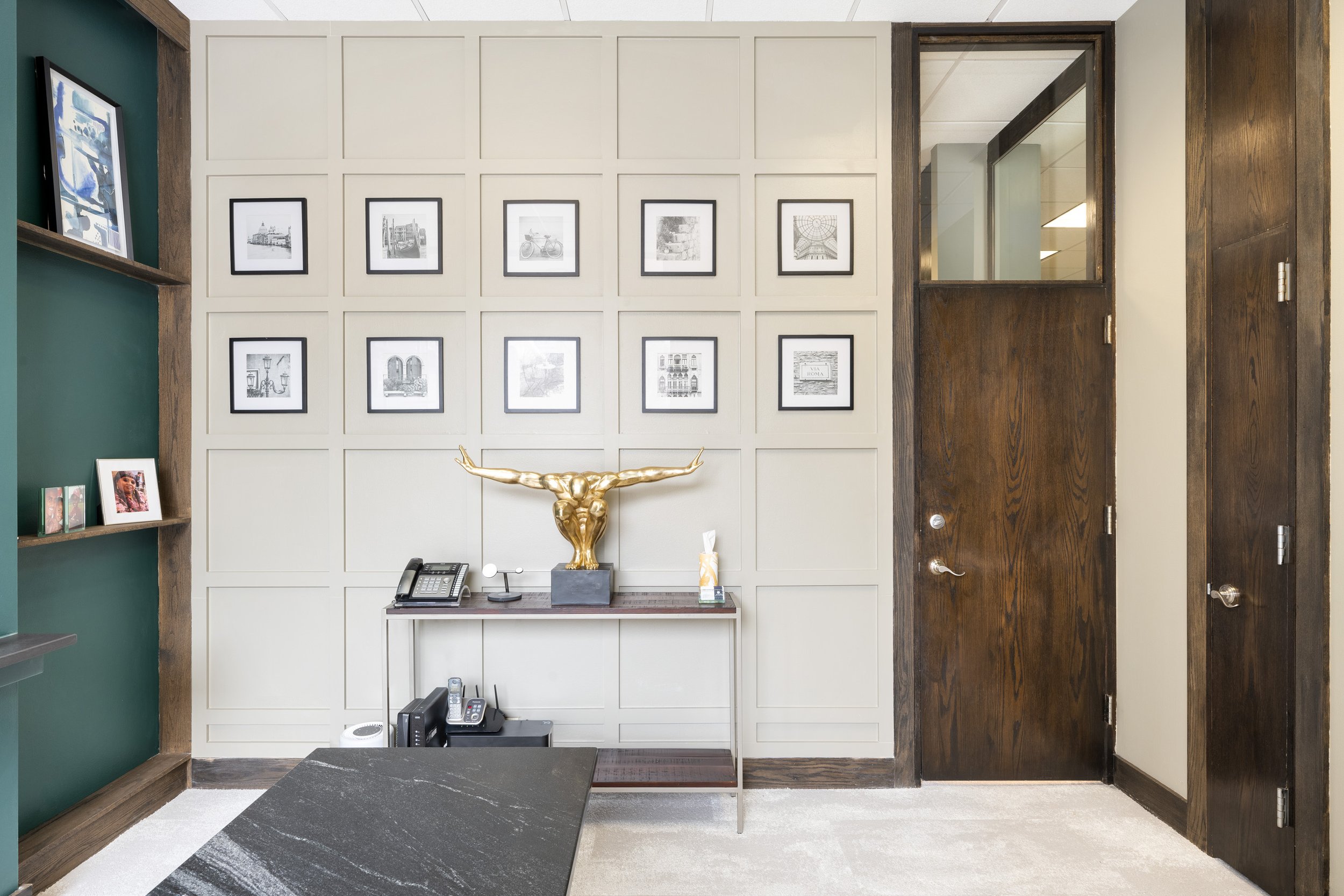 Office Square Box Grid Accent Wall