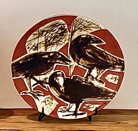Crows on a Red Field by Jane Seymour