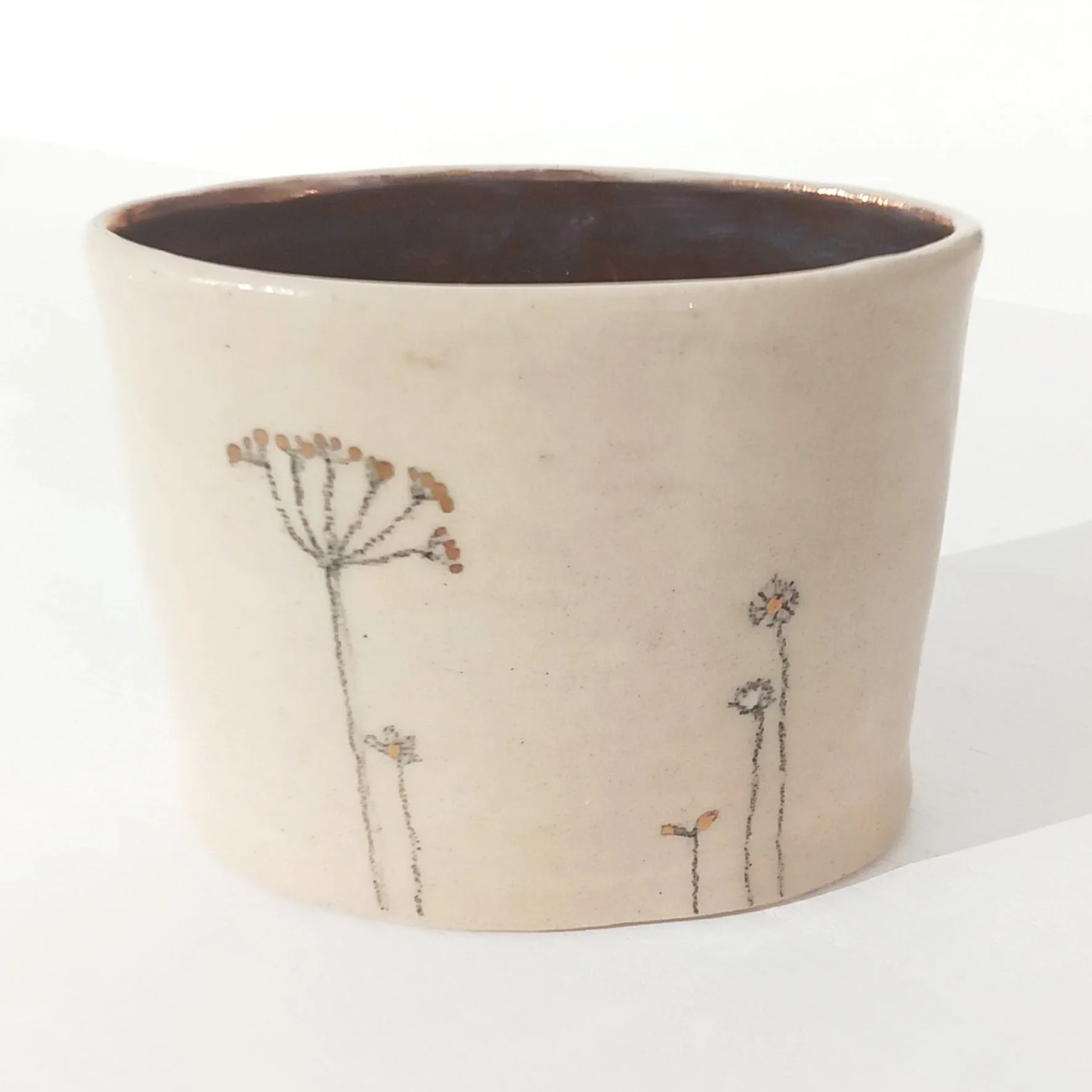 Ceramic Vase with Copper Lustre by Jenny Murray
