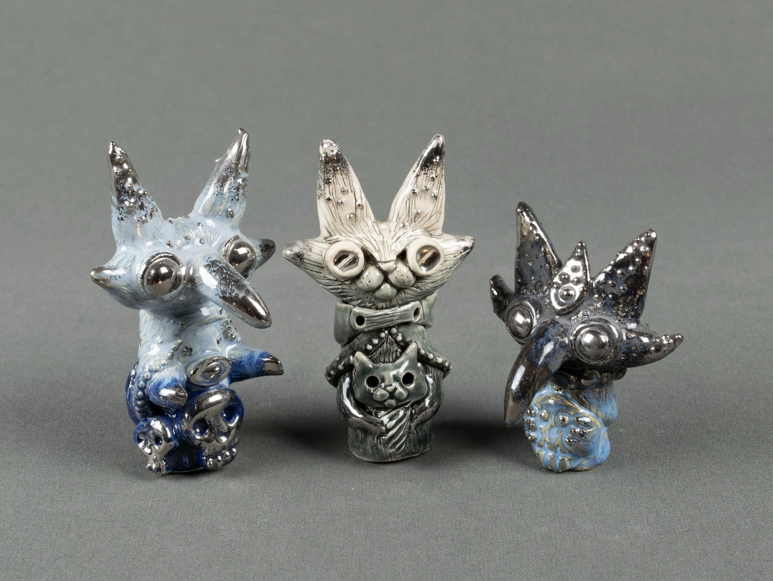 Goblin Fox 5 (Sold), Goblin Cat 6 (Sold) & Goblin Fox 7 (Sold) £40 each