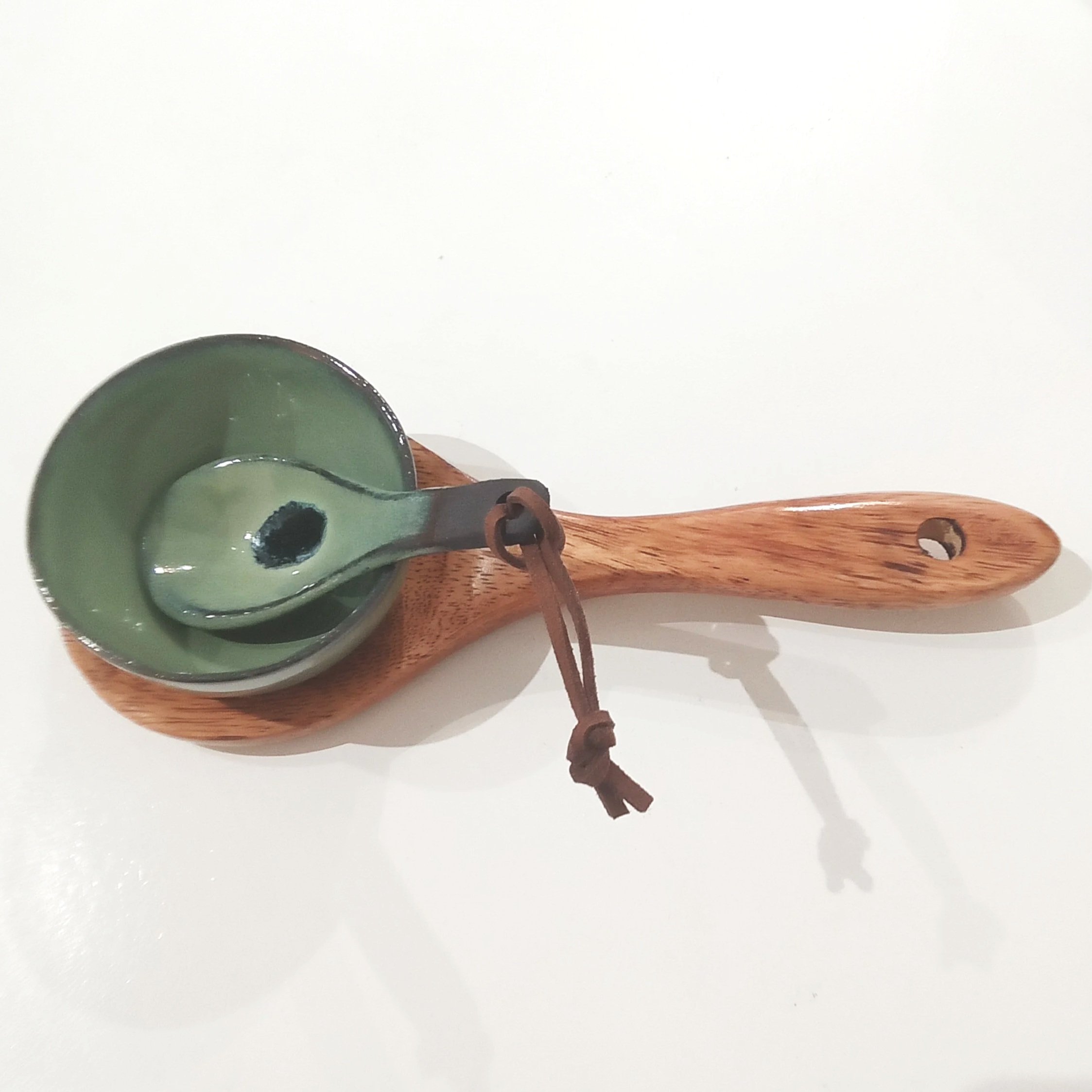 Ceramic Bowl and Spoon by Rebecca Parrin