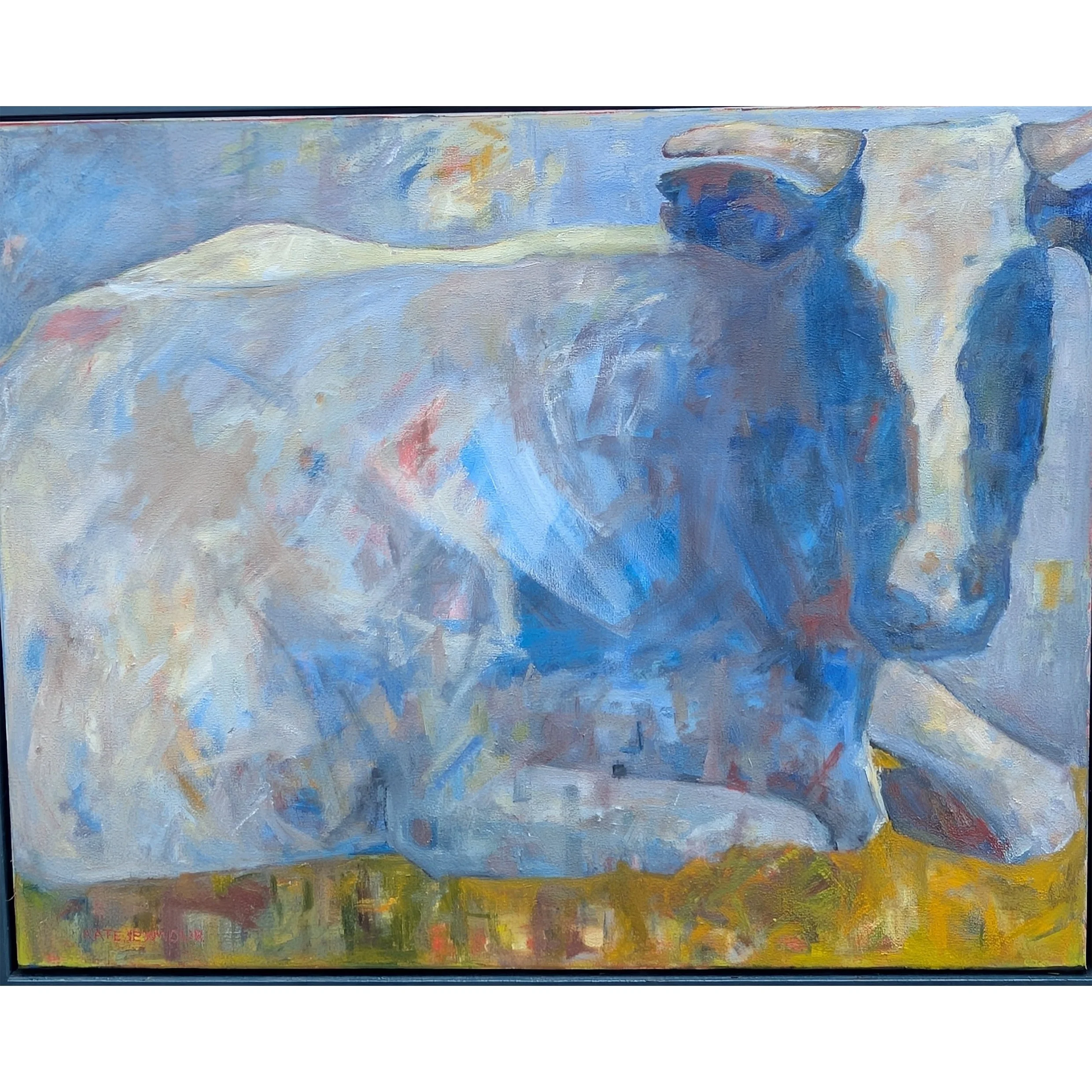 Grey Cow Resting by Kate Seymour