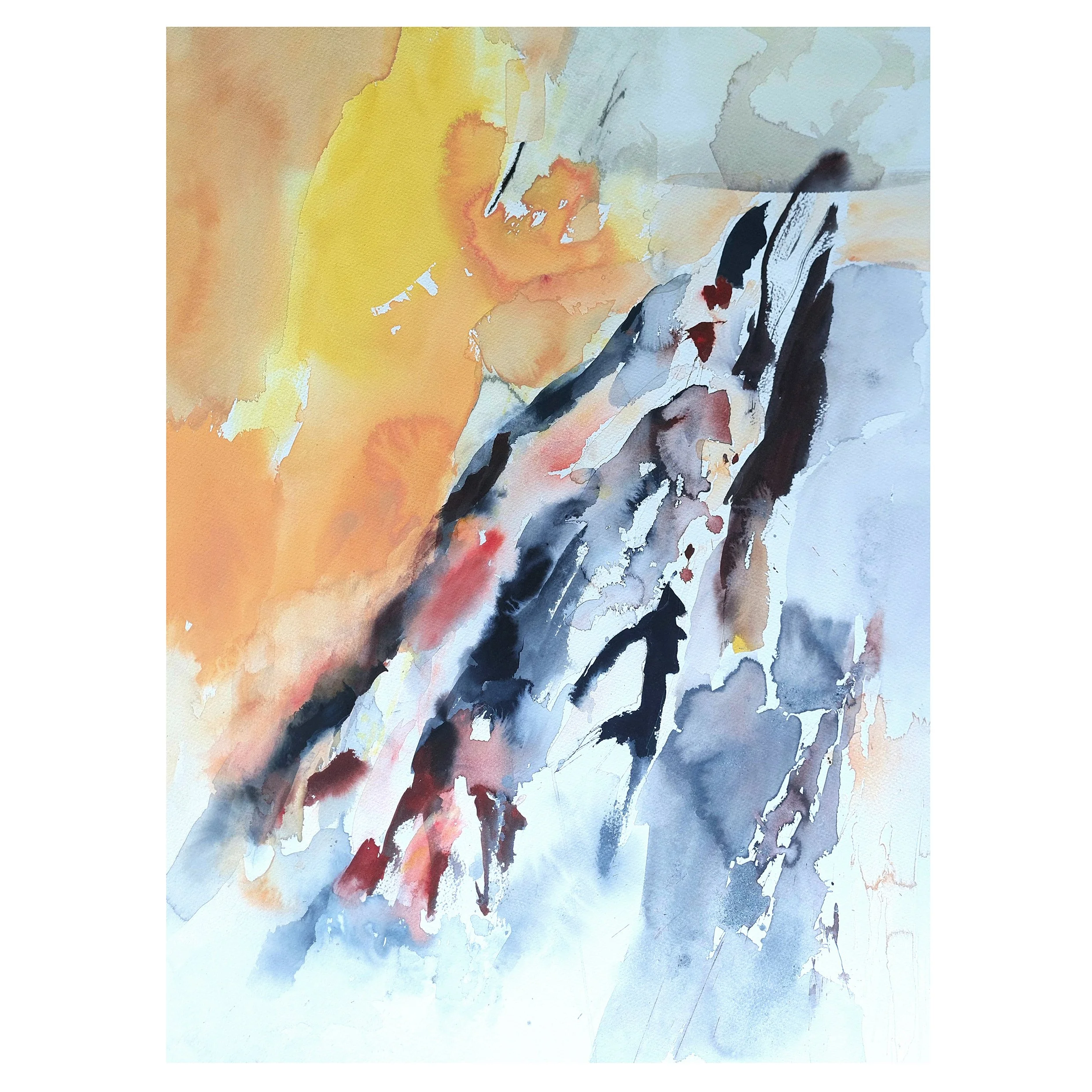 Waterfall in the Tangerine Light by Jenny Ryrie