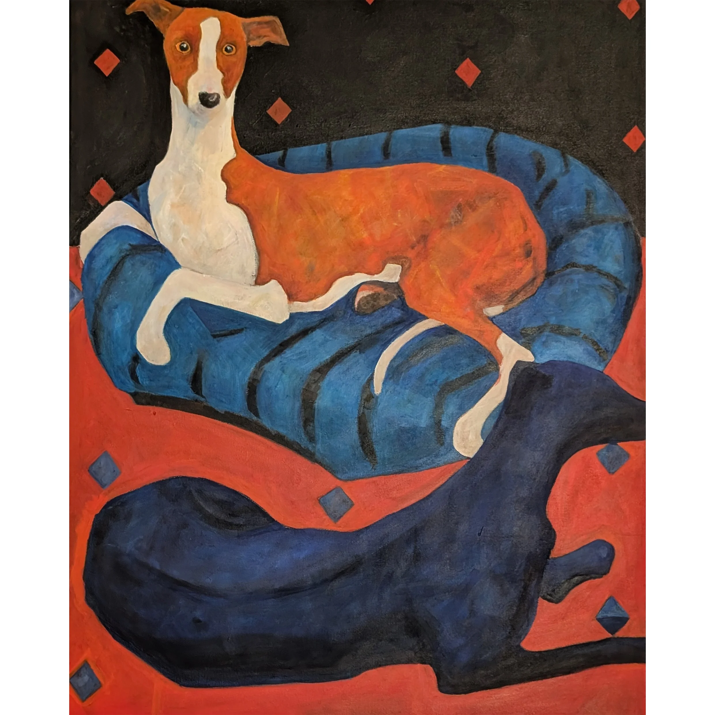 Two Dogs Waiting by Kate Seymour