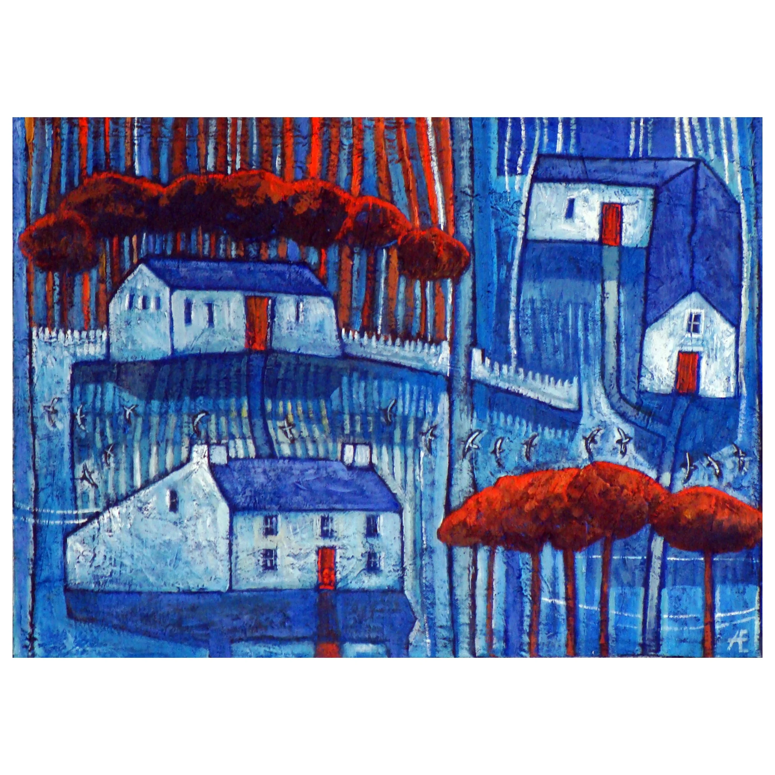 Adar yn Croesi (Birds Crossing) by Anthony Evans