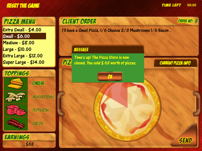 Tony Fraction's Pizza Shop - an engaging game for Year 5 and 6 pupils to reinforce and stretch their understanding of fractions in a relive context. Timed and untimed options.