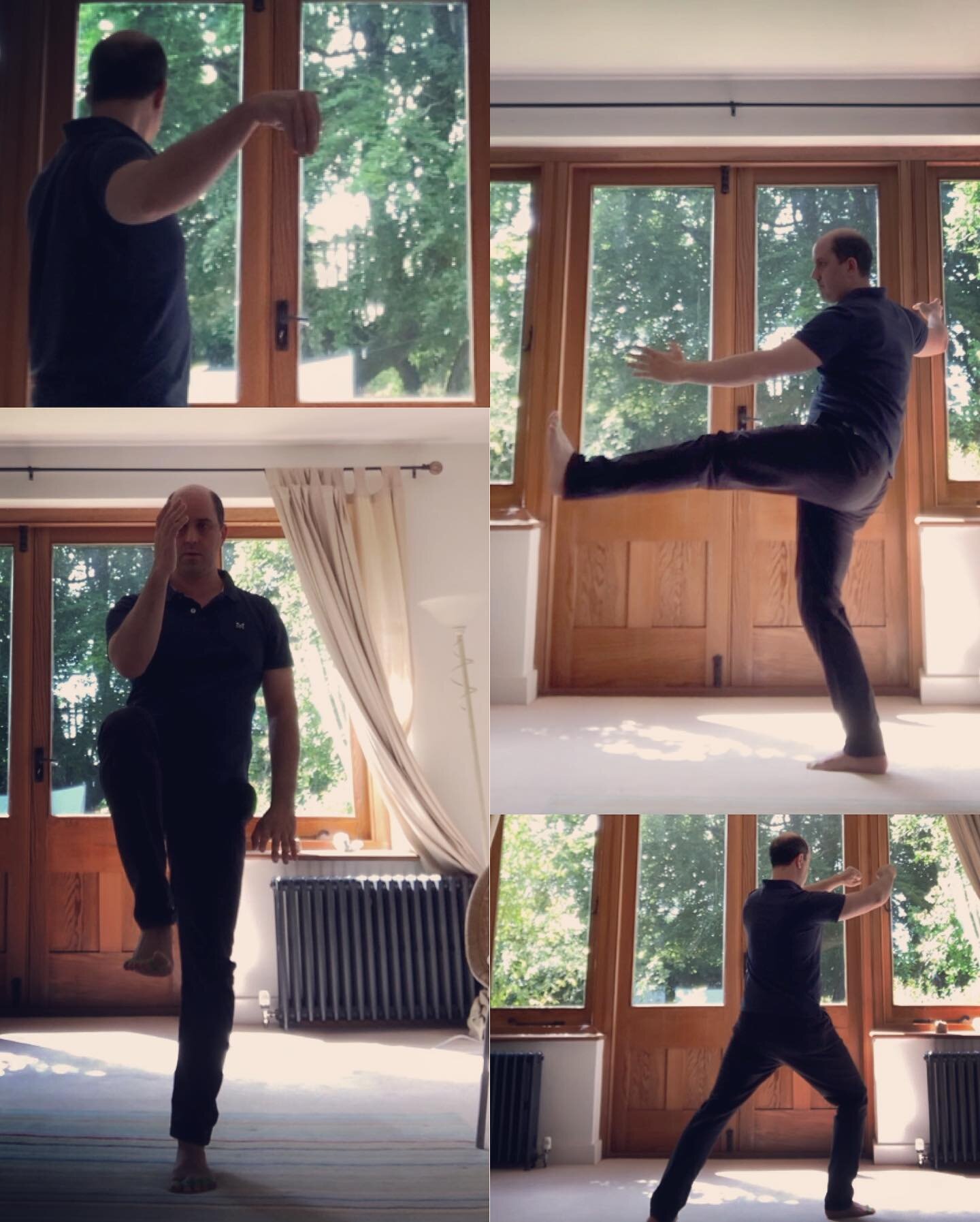 A little #taichi and #qigong to get the day started. 

I&rsquo;ve been recovering from a knee injury so good to see that I can now get through the form with no issues. 

You can see the right knee failing to extend fully on the kick and then struggli