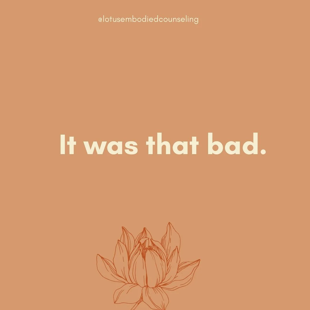Things that &ldquo;aren&rsquo;t that bad&rdquo; don&rsquo;t tend to result in years and years of pain, self-loathing, and fear. So maybe it was actually that bad. 

#traumatherapy #cptsdhealing #cptsdawareness #attachmenttrauma #dissociationawareness