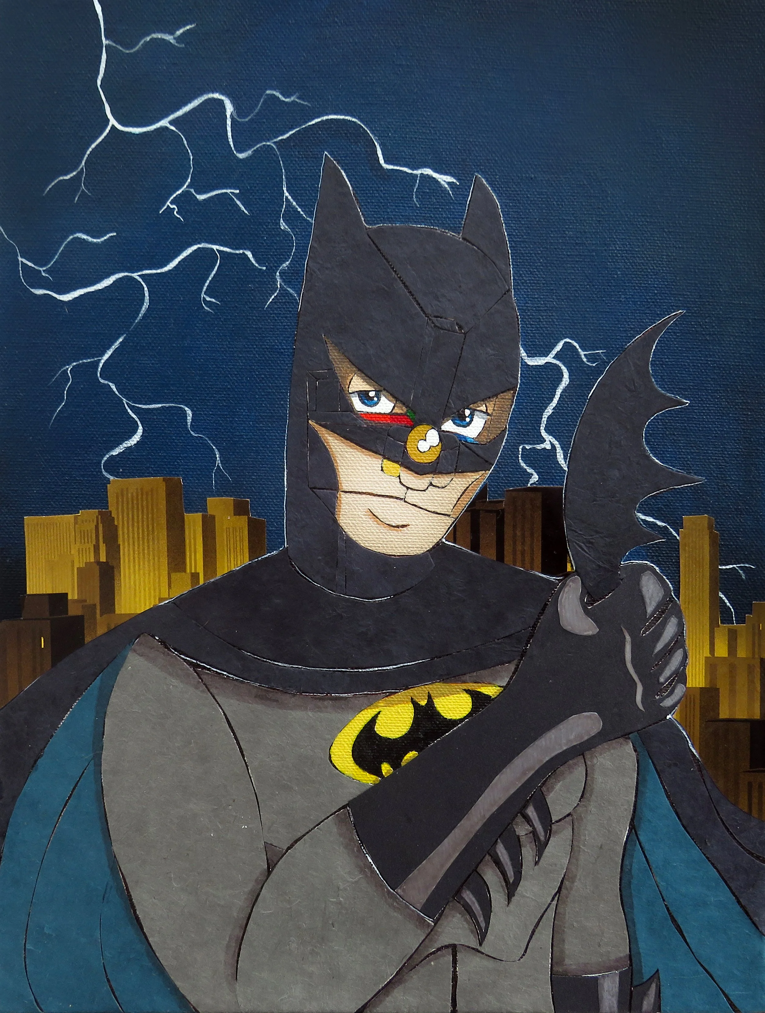 Batman: The Animated Series , 2025
Acrylic, marker, ink, magazine and paper on canvas
13 x 10 inches
Manchester, Connecticut
