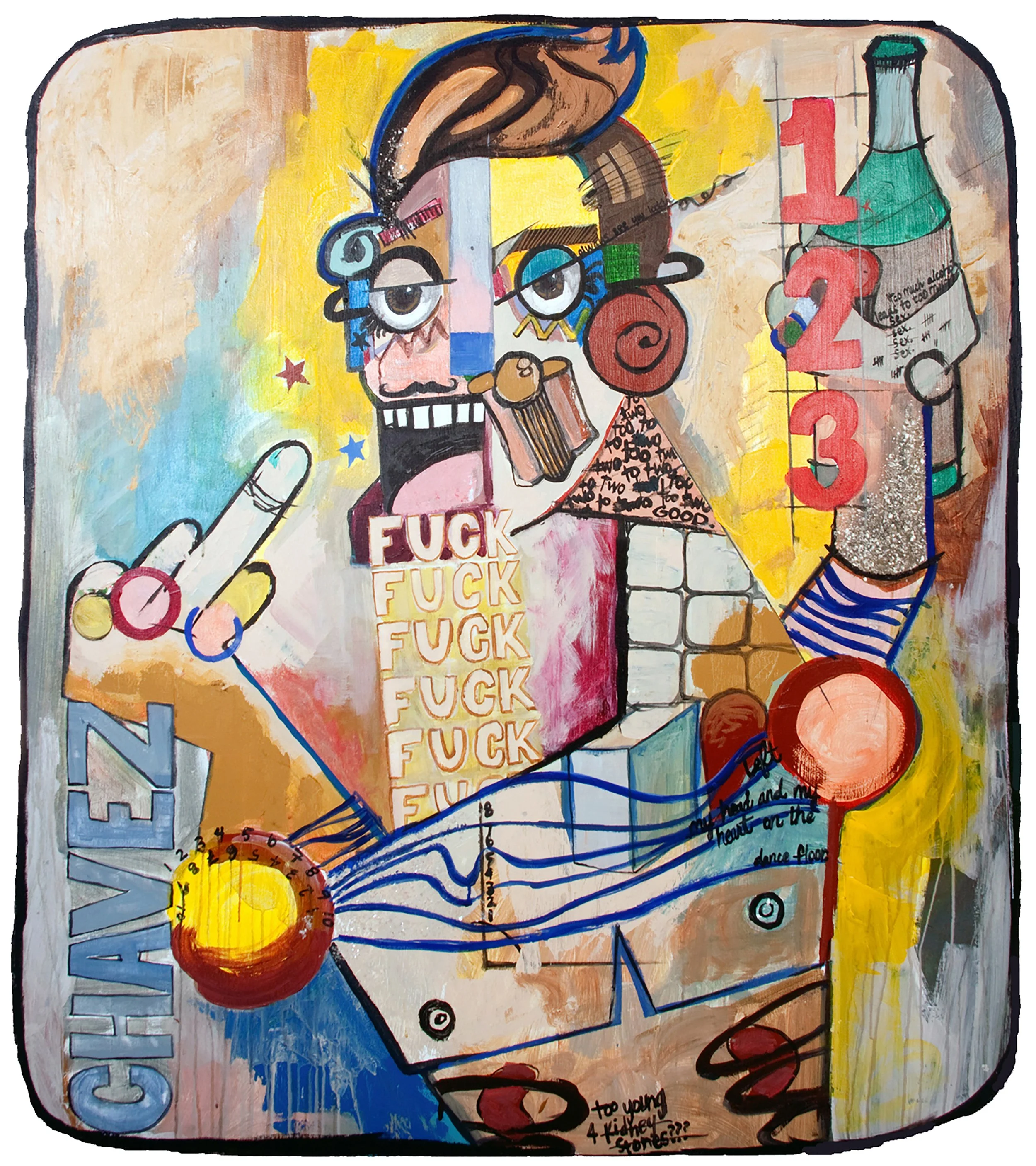 Potty Mouth , 2011
Acrylic and glitter on canvas
60 x 48 inches
New York, New York