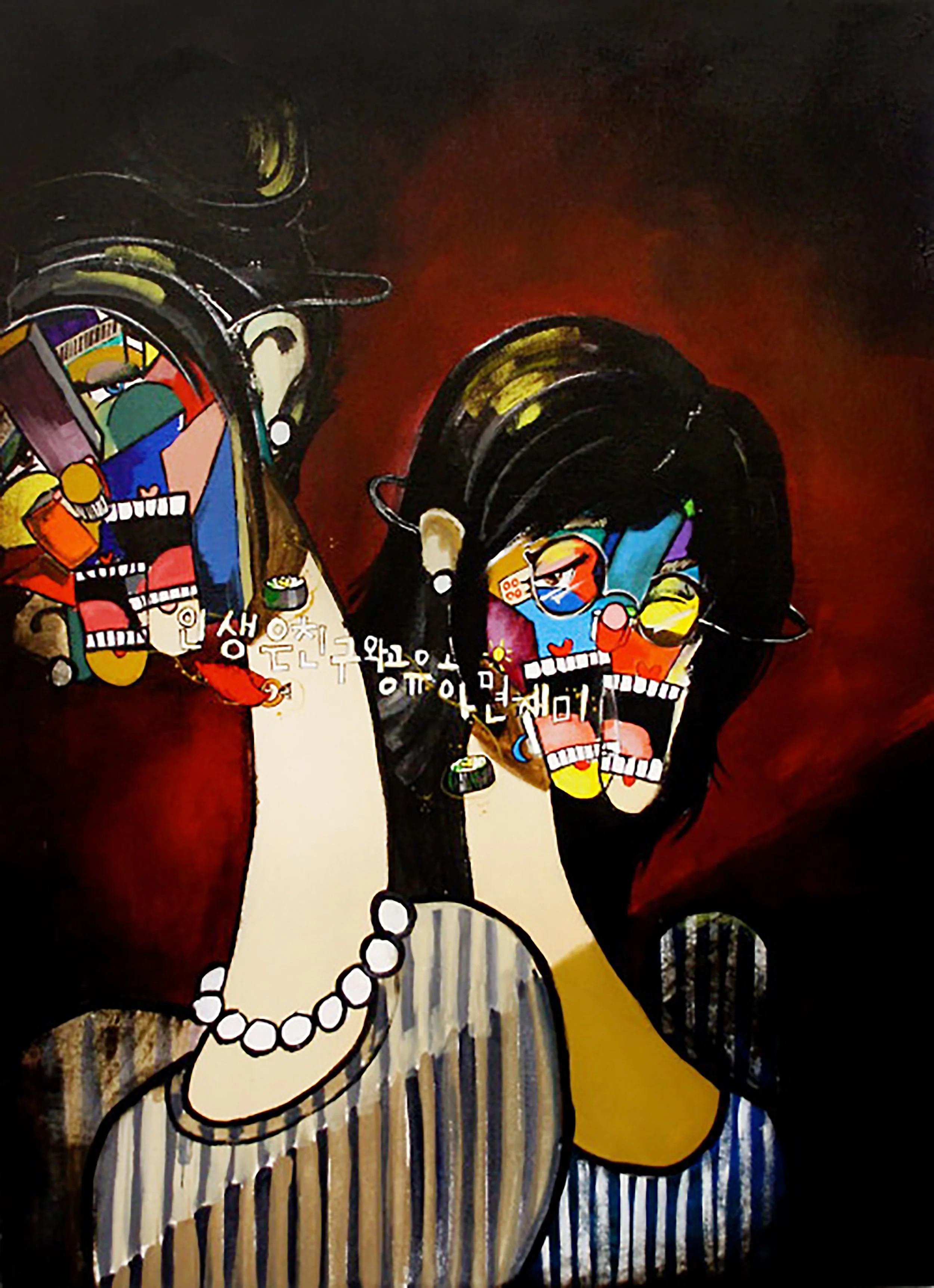 Angela & Sun Young , 2011
Family Tree Series
Acrylic on canvas
41 x 30 inches
New York, New York
