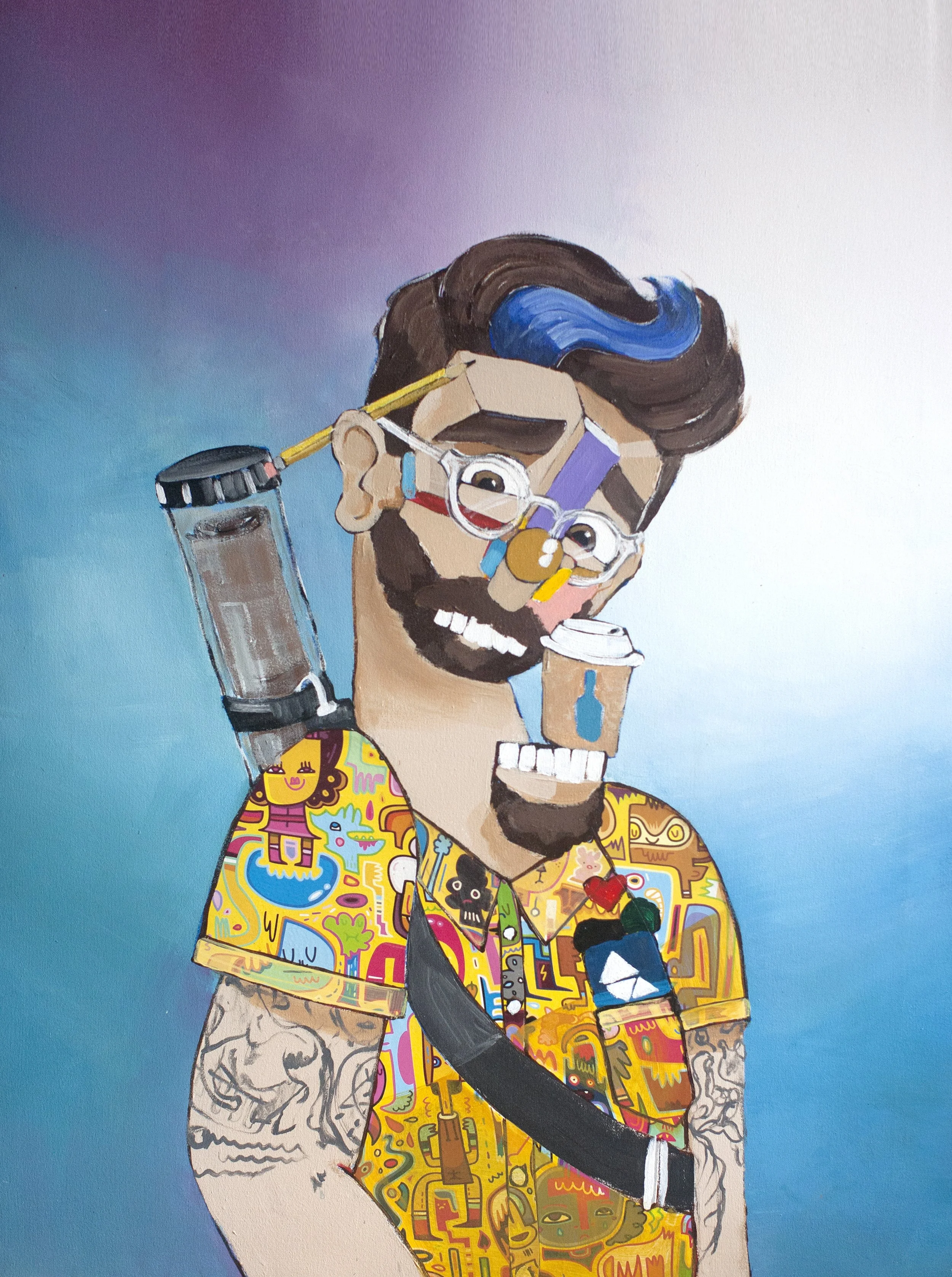 (SF)elf-Portrait , 2015
Acrylic and paper on canvas
40 x 30 inches
New York, New York