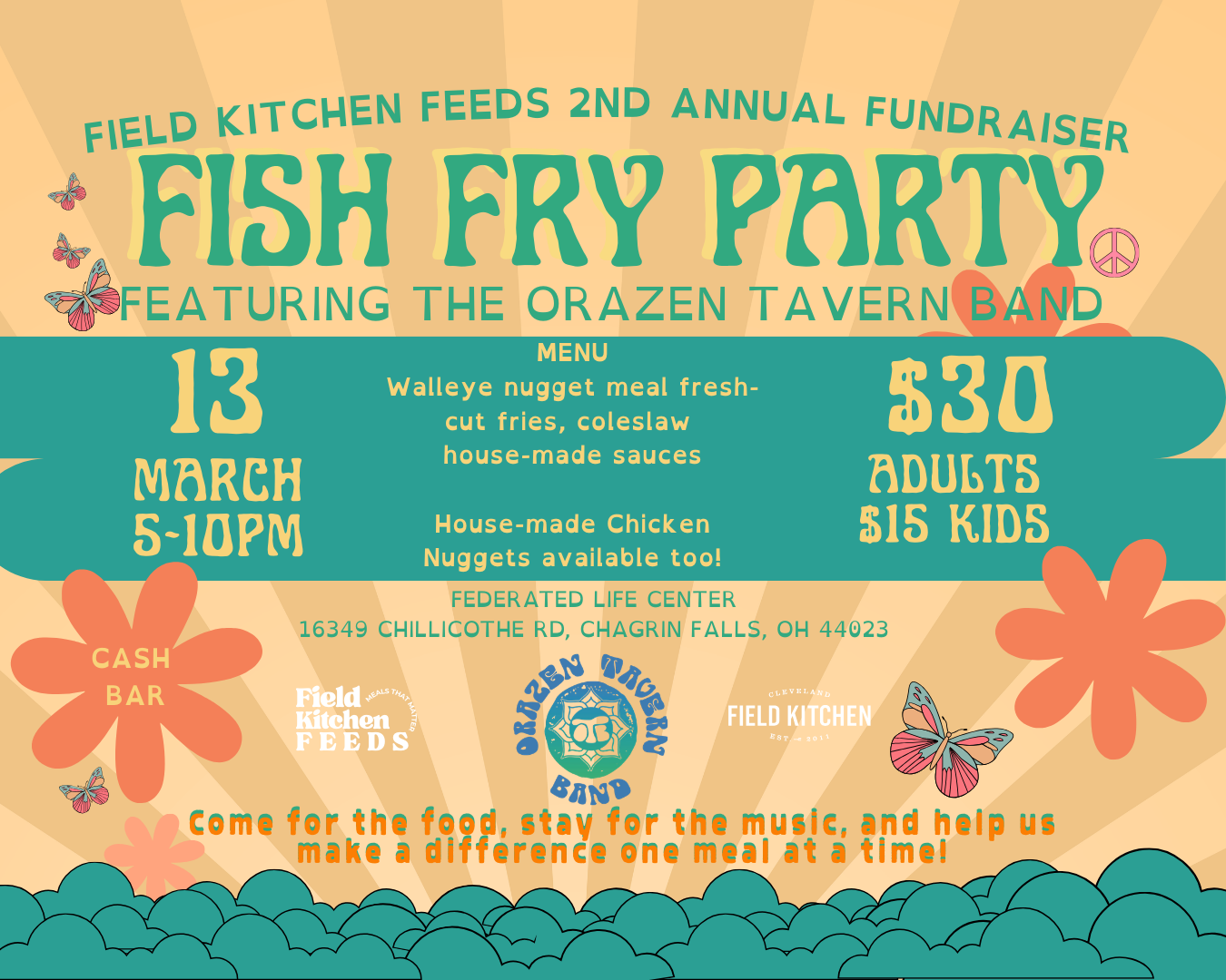 Second Annual Field Kitchen Feeds Fundraiser: Fish Fry Party KIDS TICKET