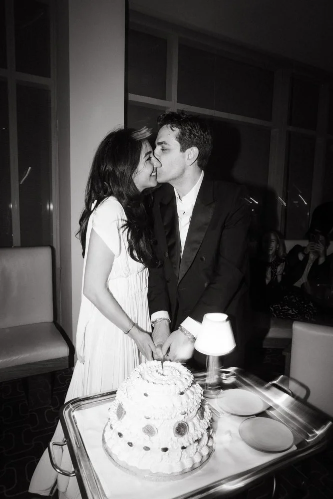  New York NY intimate City Wedding with editorial wedding photos on film  