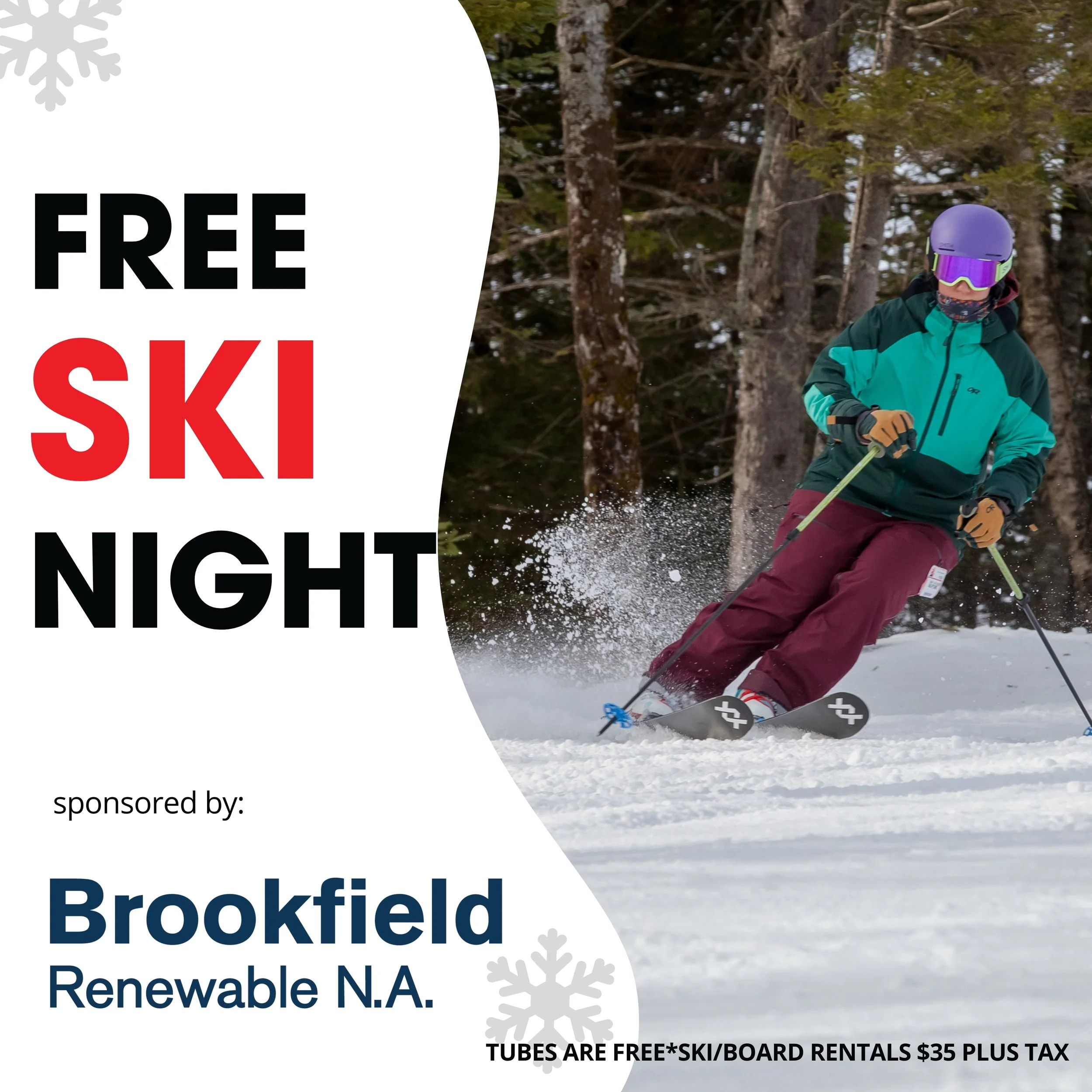 Free Ski Night with Brookfield Renewable N.A.. 