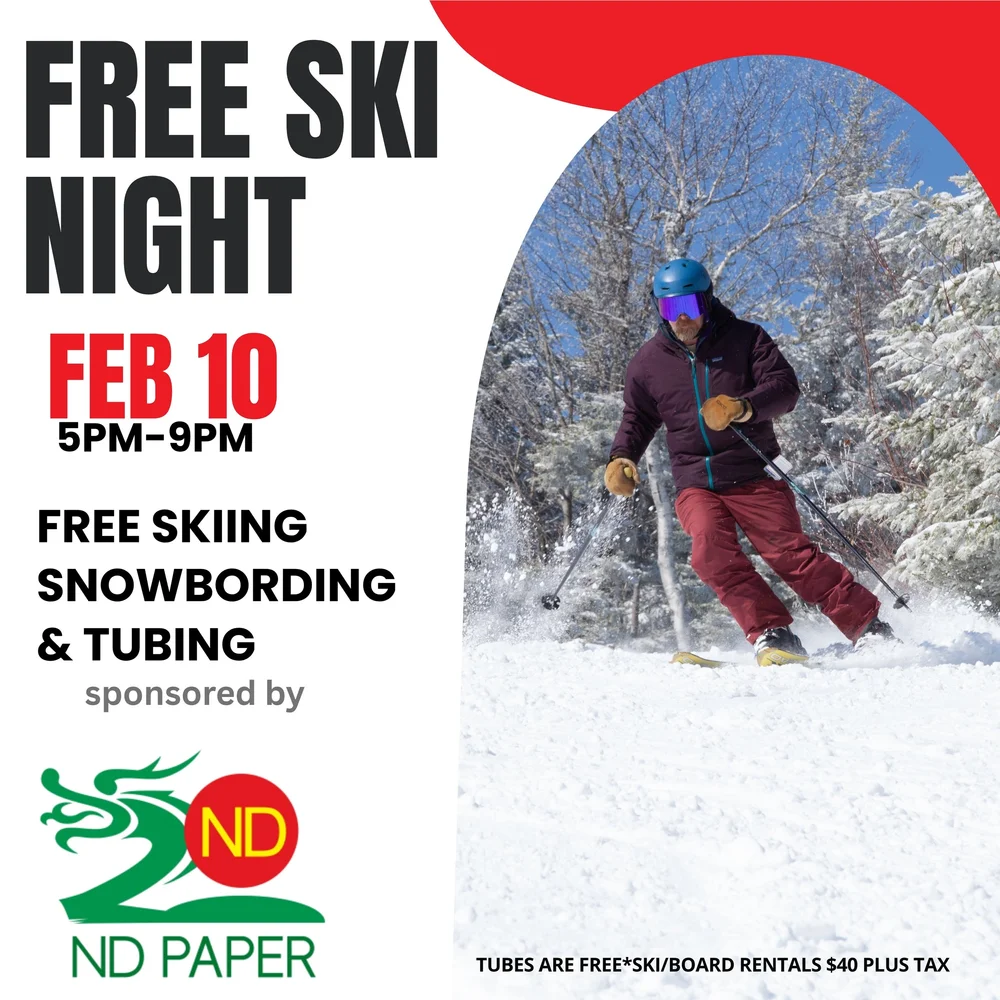 Free Ski Night - ND Paper - Black Mountain of Maine 2027 poster or cover