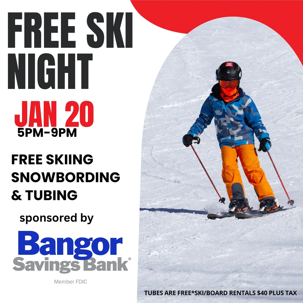 Free Ski Night - Bangor Savings Bank - Black Mountain of Maine 2027 poster or cover