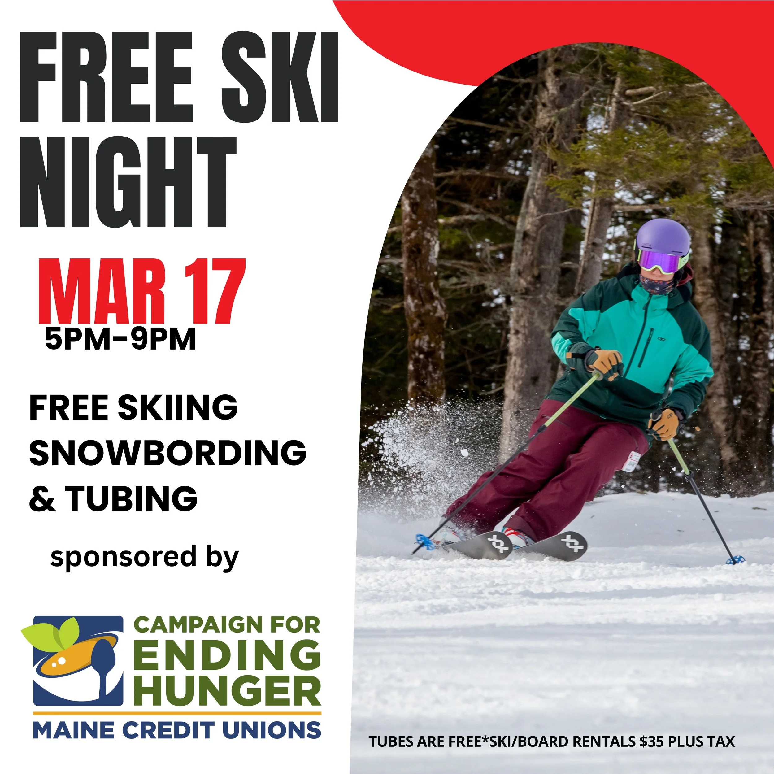 Free Ski Night sponsored by Maine Credit Union League