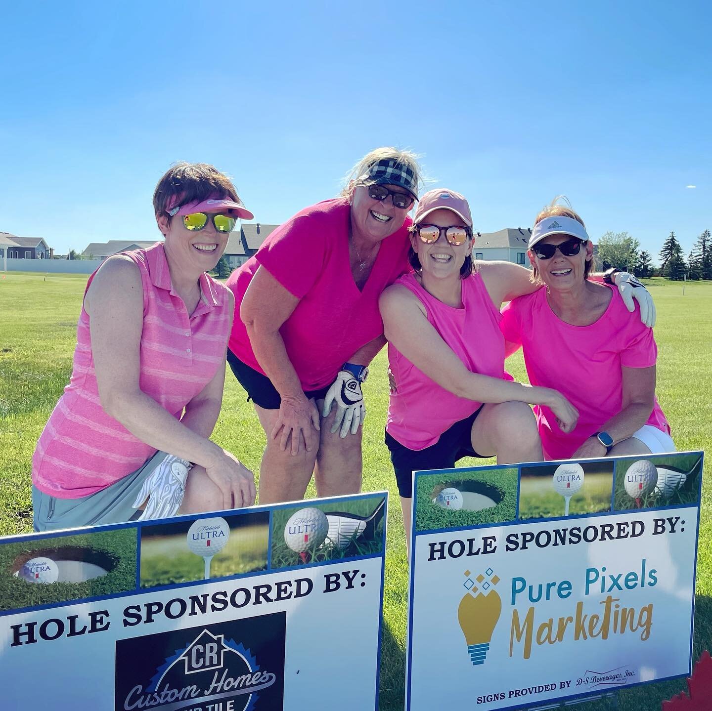 I am so happy that Pure Pixels was able to sponsor a team and hole in the Pink Ribbon Golf Scramble at @maplerivergolfclub this week. Our team had a great time and can&rsquo;t wait to do it again next year ⛳️👚🏌️&zwj;♀️