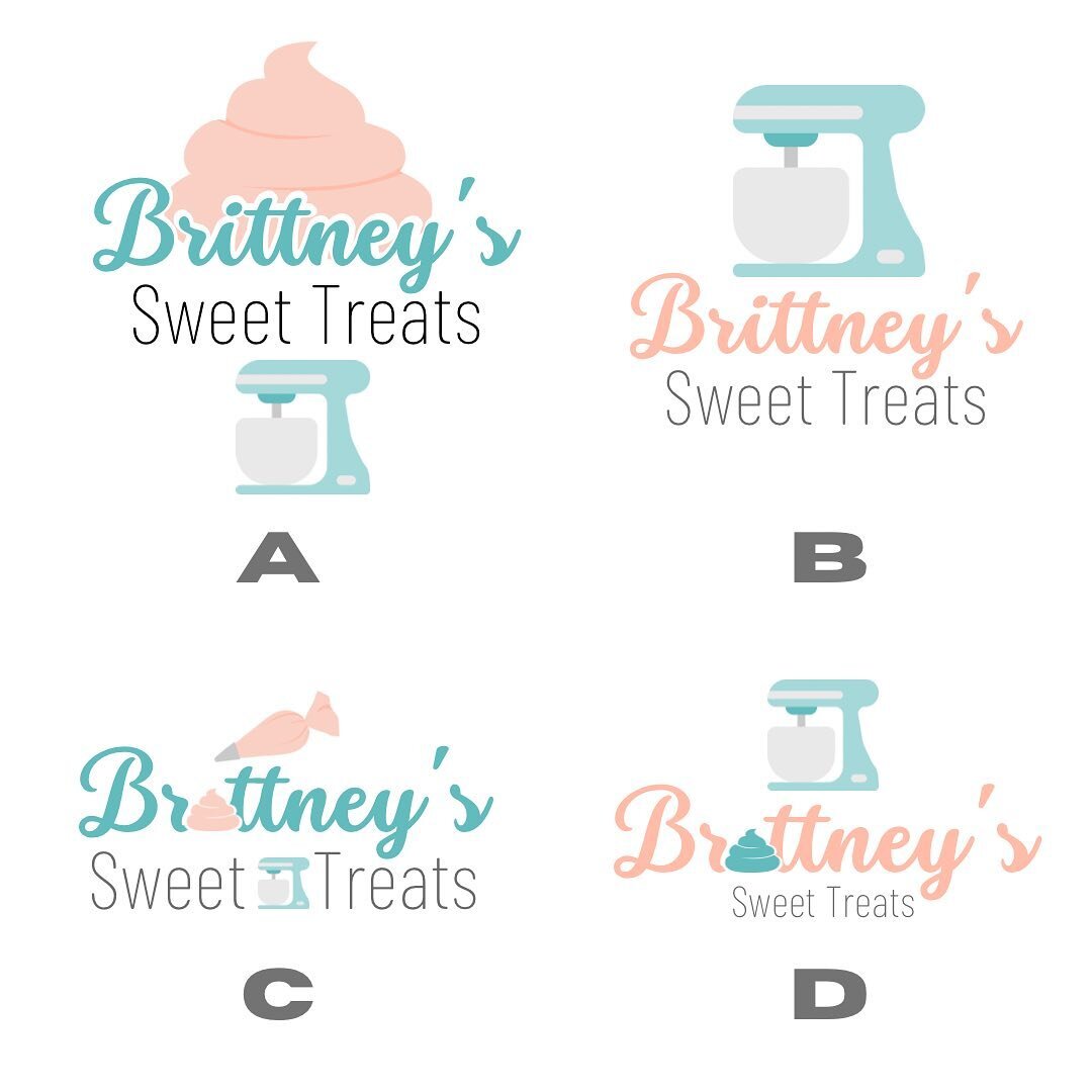 Working on fun logo for super amazing baker. She wanted to incorporate her beloved stand mixer and frosting. Let me know if you have a favorite 🤩 

#newlogodesign #brittneyssweettreats #graphicdesign #fmbusiness #fargond #fargomoorhead #fargoentrepr
