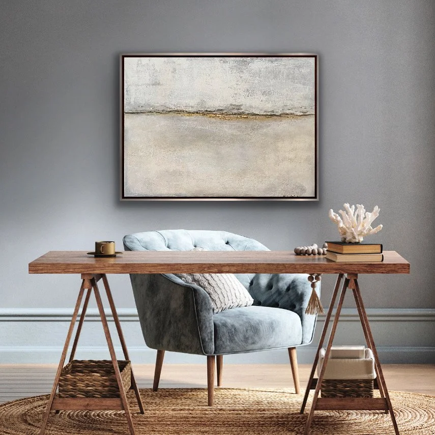 ‘Golden Hour’ is an original mixed-media atmospheric painting.