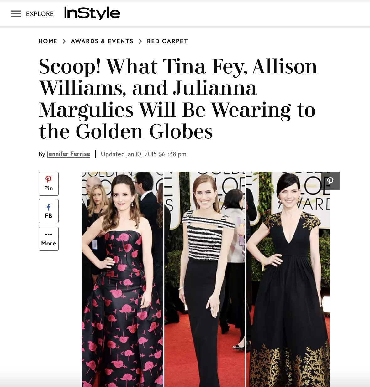 Tina Fey, Allison Williams, and Julianna Margulies
