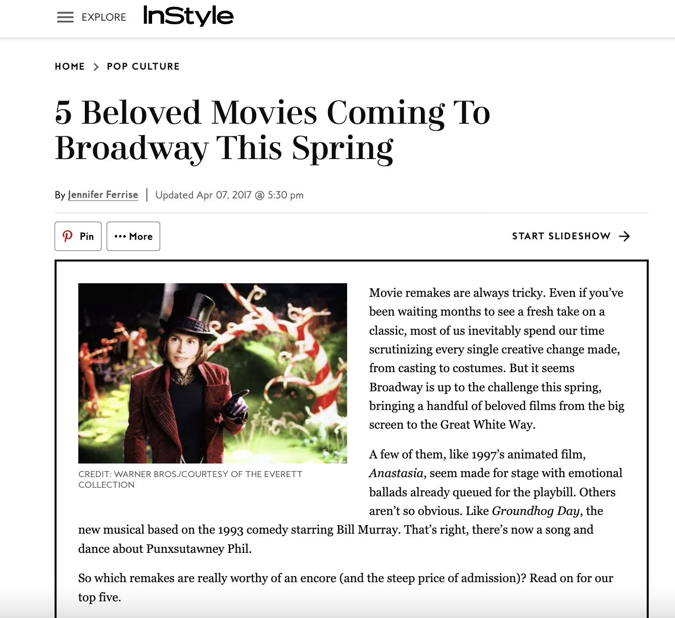 Movies Coming To Broadway