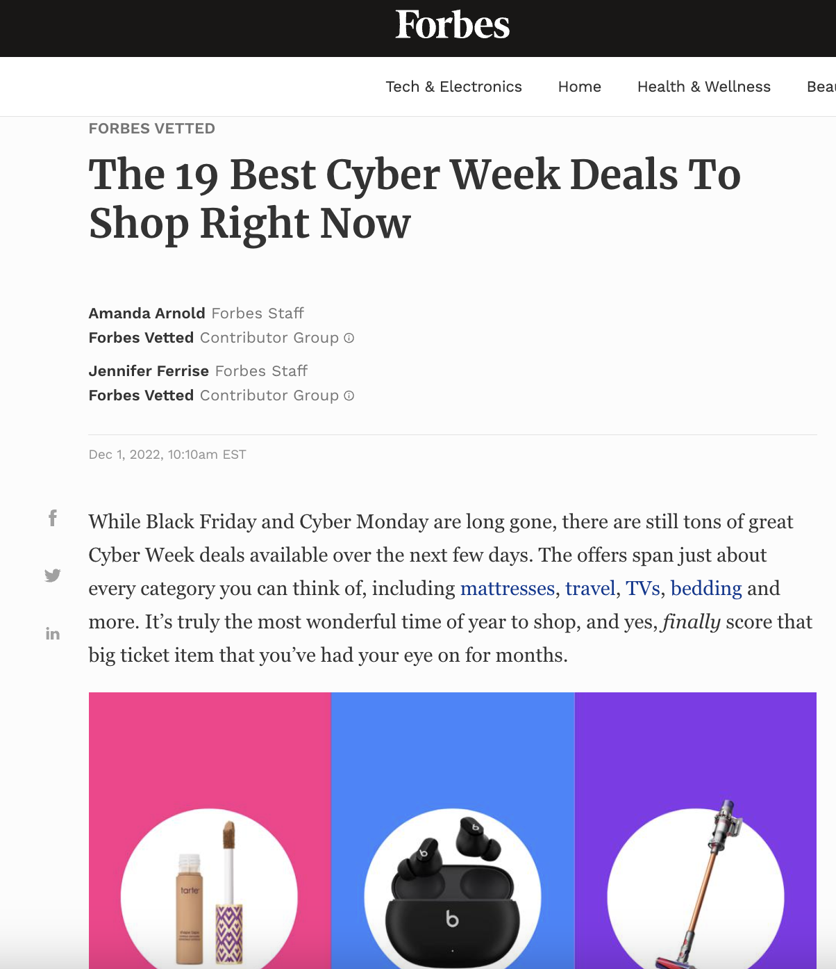 Best Cyber Week Deals To Shop - Forbes Vetted